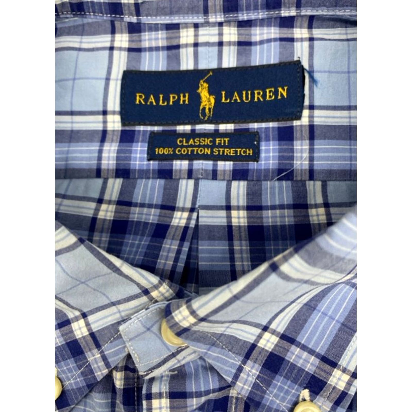 Polo Ralph Lauren VINTAGE Ralph Lauren Shirt Mens XL Long Sleeve Button Up Blue Plaid Classic Fit 5511 Size US XL / EU 56 / 4 - 5 Thumbnail