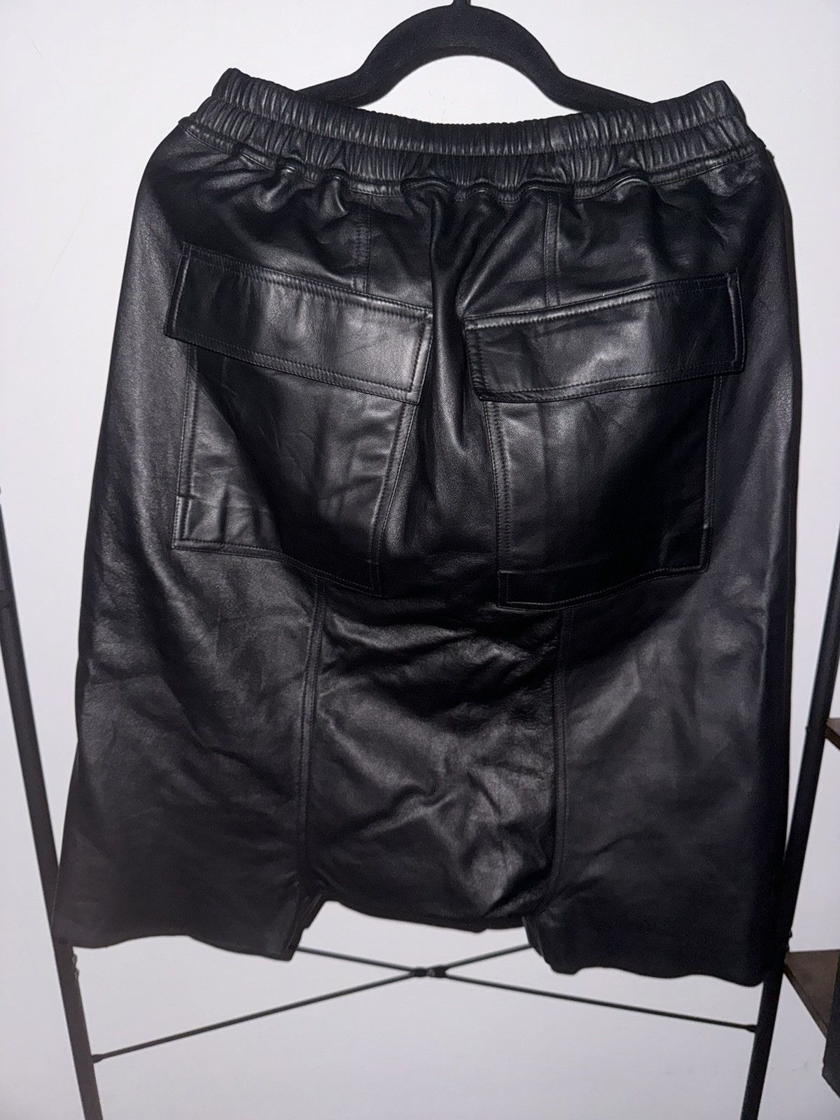 Rick Owens Rick Owens mainline leather shorts Size US 38 / EU 54 - 2 Thumbnail
