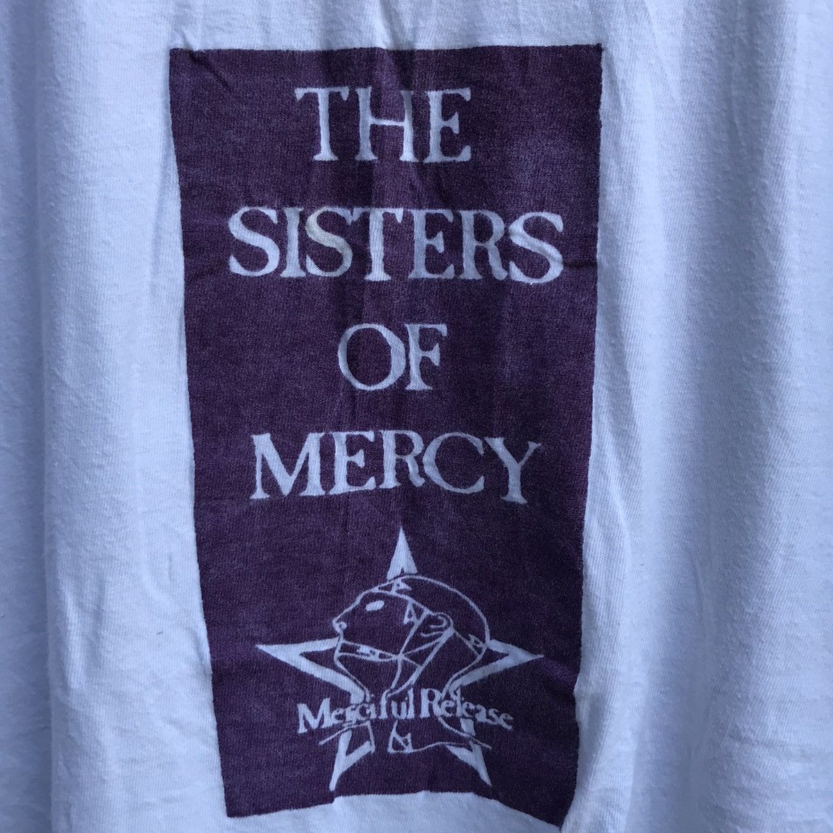 Band Tees Vintage 80s SISTER OF MERCY band tee promo merciful release Size US L / EU 52-54 / 3 - 3 Thumbnail
