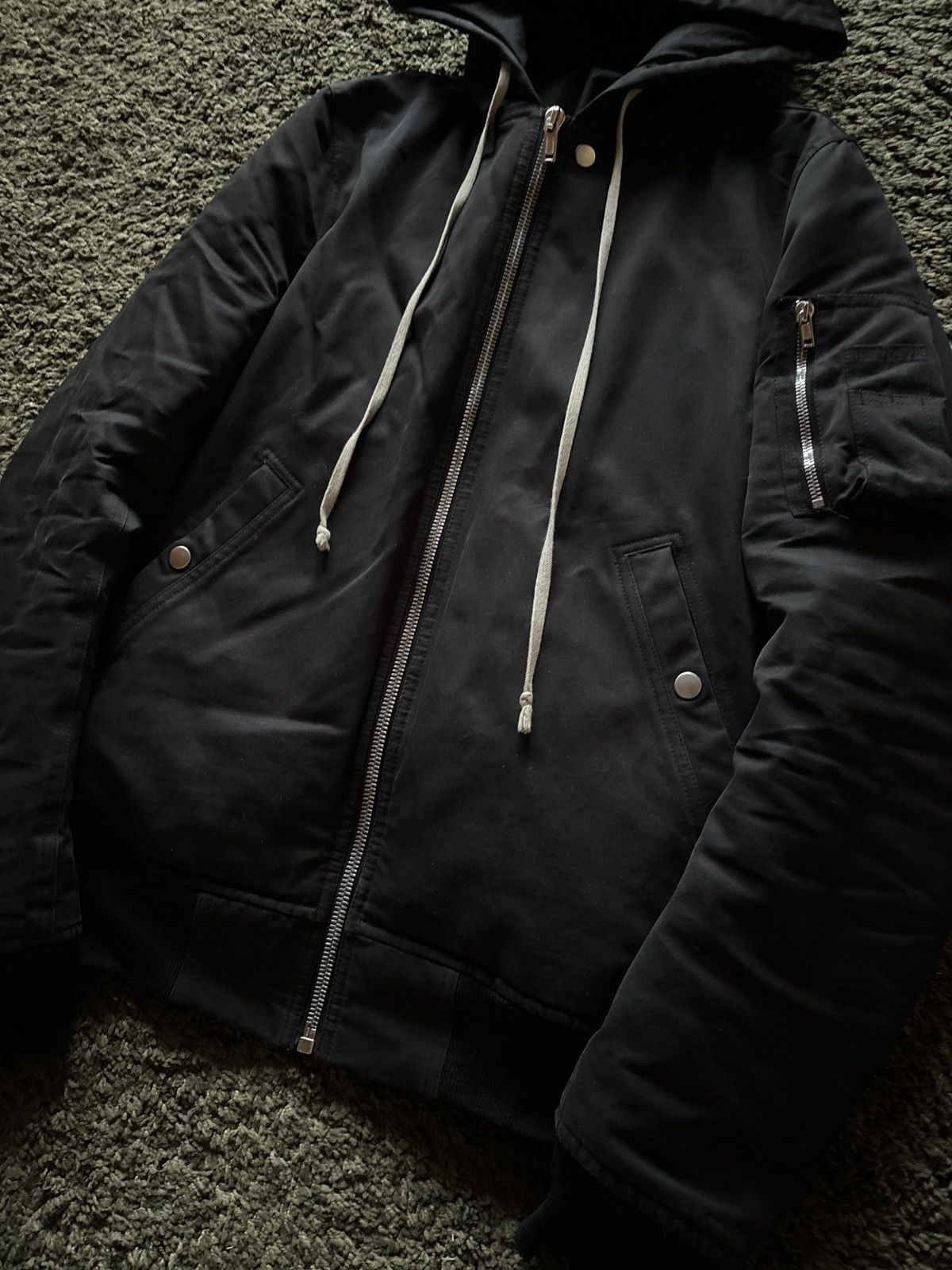 Rick Owens AW17 Rick Owens „Glitter” MA1 Down Hooded Bomber Jacket Size US M / EU 48-50 / 2 - 4 Thumbnail