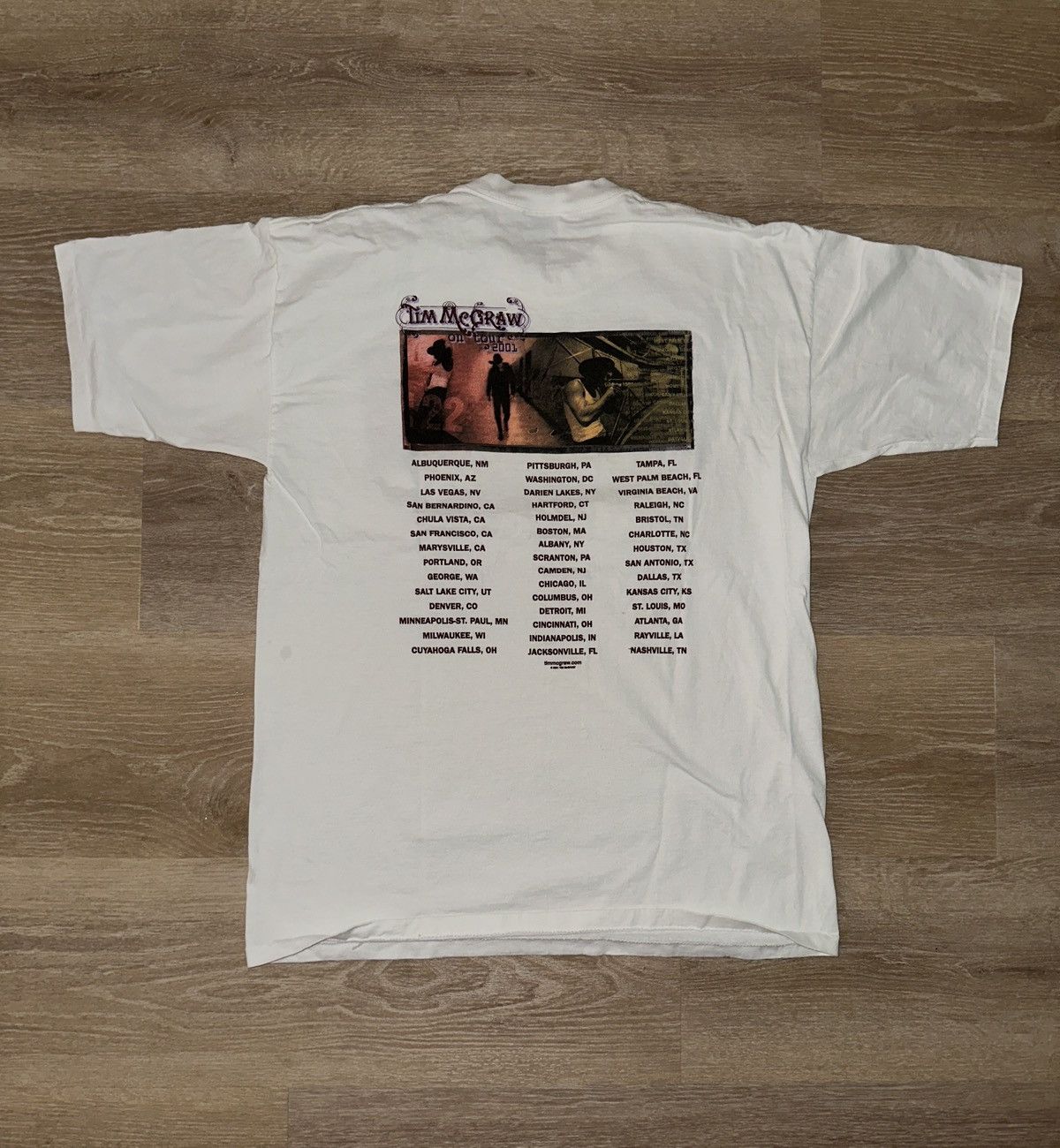 All Sport Vintage 2001 Tim McGraw Tour T-Shirt Size US XL / EU 56 / 4 - 2 Thumbnail