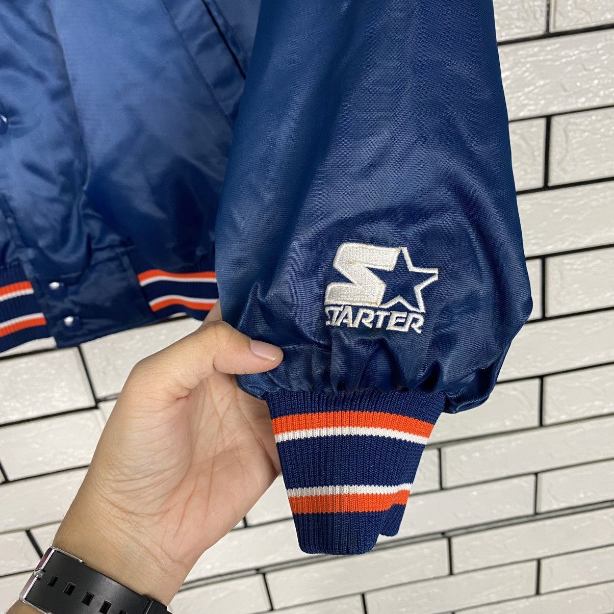 Starter 🔥VINTAGE SATIN BOMBER JACKET MLB NEW YORK STARTER BIG LOGO Size US M / EU 48-50 / 2 - 18 Thumbnail