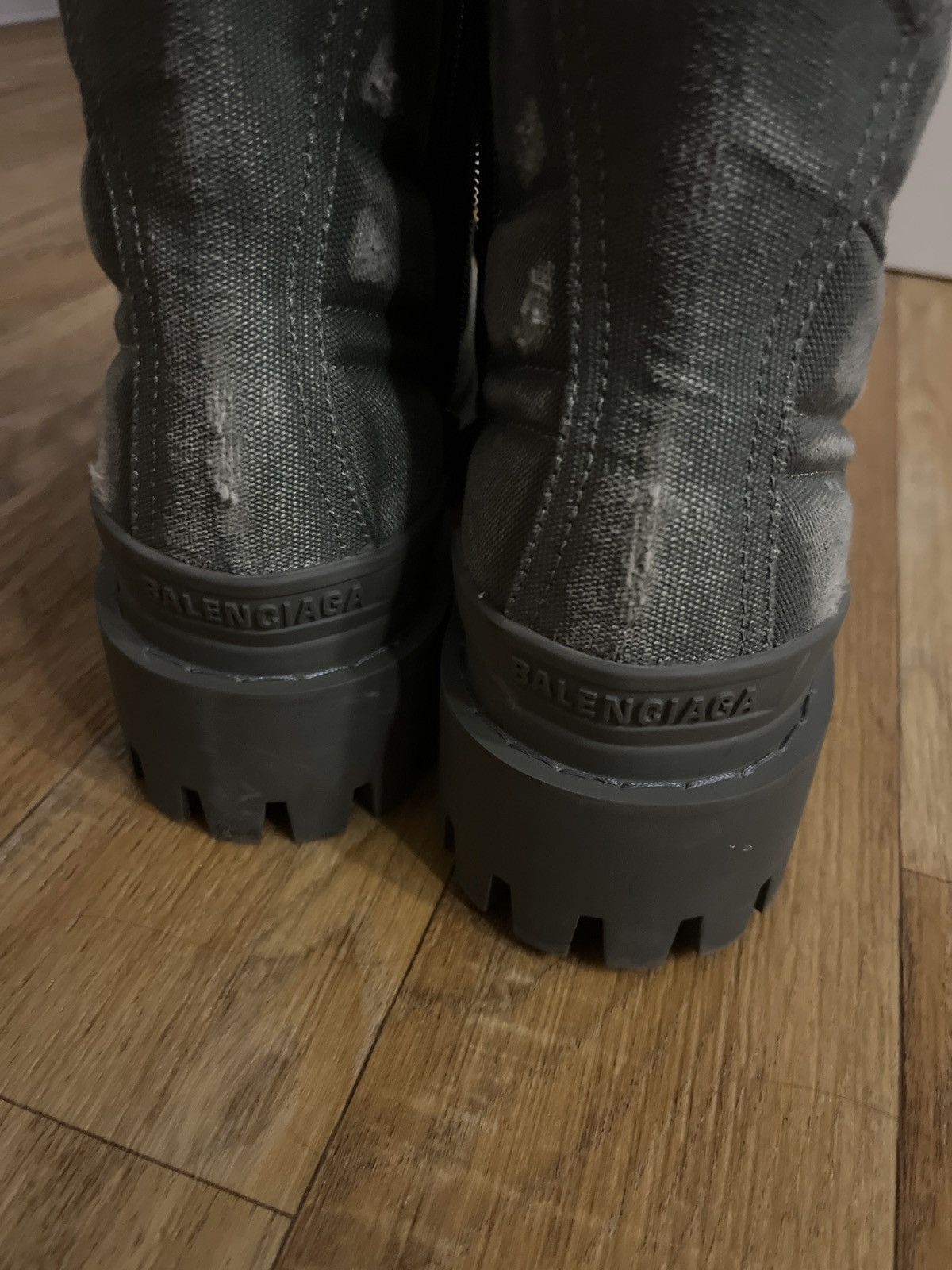 Balenciaga Balenciaga Canvas Strike Boots / kaki Size US 8 / EU 41 - 8 Thumbnail
