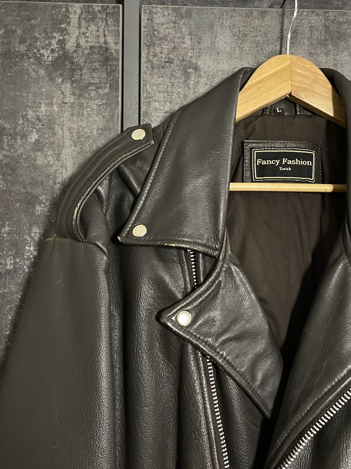 Vintage Vintage 90s Leather Biker Jacket Size US L / EU 52-54 / 3 - 19 Thumbnail