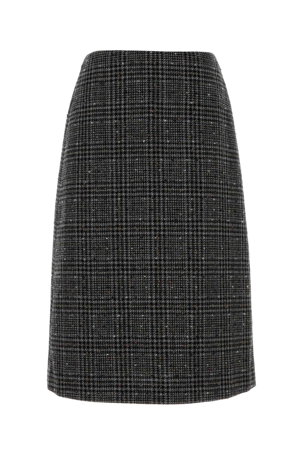 Fendi Embroidered Tweed Skirt Size 28" / US 6 / IT 42 - 1 Thumbnail