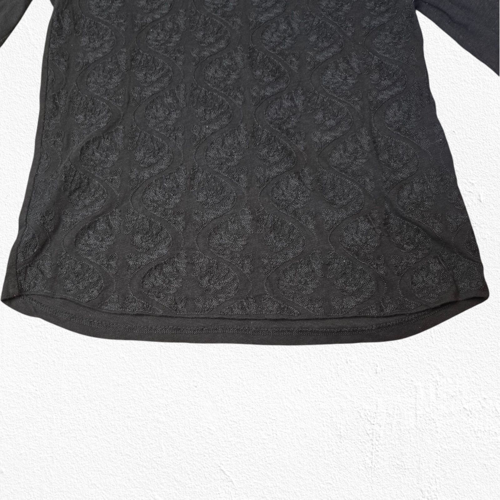 J.Crew J Crew Black Jacquard Crewneck Top Size Large Size L / US 10 / IT 46 - 5 Thumbnail