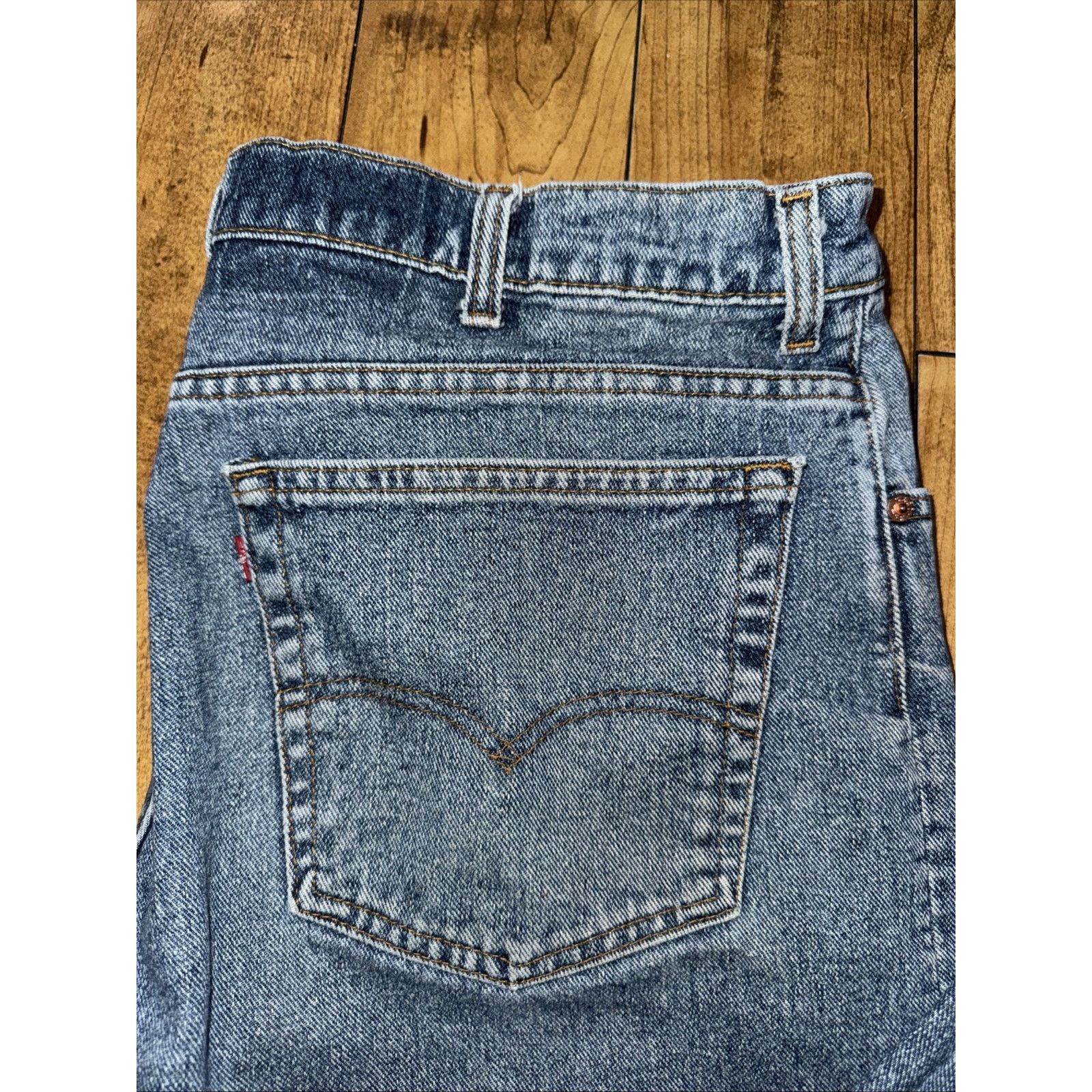 Levi's × Vintage Vintage Levi’s 553 38x33 Stone Washed Blue Made In USA Size US 38 / EU 54 - 2 Thumbnail