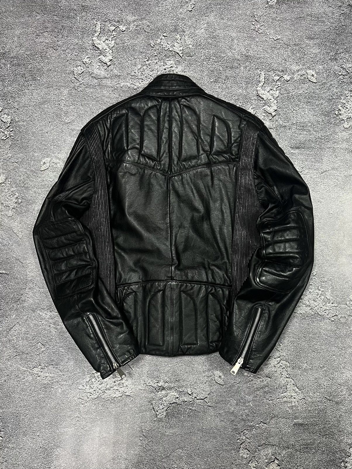 Sears × Vintage Vintage Sears Black Leather Racer Jacket Size US M / EU 48-50 / 2 - 12 Thumbnail
