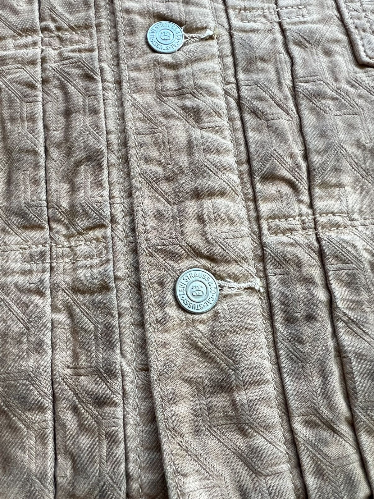 Levi's × Stussy Stussy x Levi’s Jacquard Trucker Jacket Brown Large Size US L / EU 52-54 / 3 - 6 Thumbnail