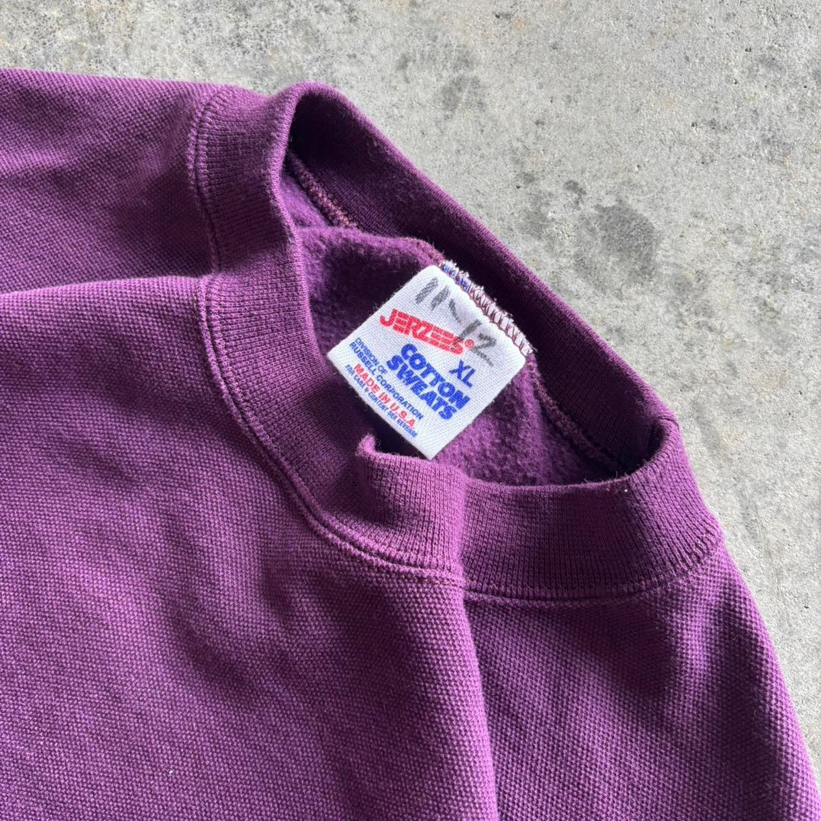 Champion × Jerzees × Vintage Vintage 80s Reverse Weave Knit Crewneck Sweatshirt Size US XL / EU 56 / 4 - 2 Thumbnail