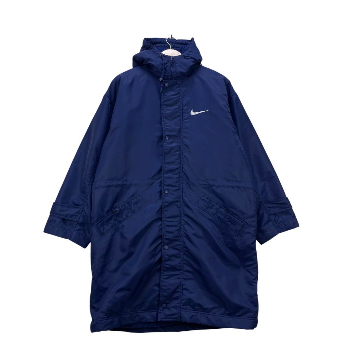 Nike 🔥 Vintage Nike Big Swoosh Sherpa Parka Jacket Size US L / EU 52-54 / 3 - 2 Thumbnail
