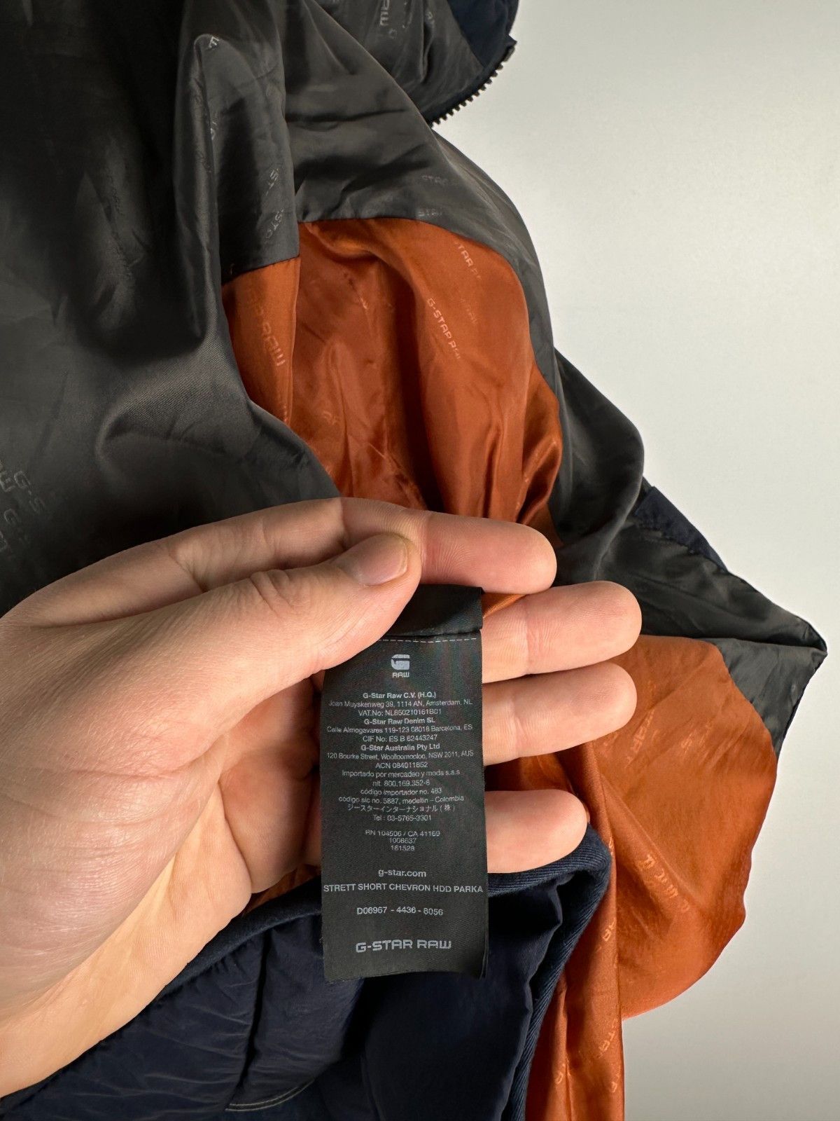 G-Star G Star Strett Short Chevron Parka Winter Navy Jacket Size L Size US L / EU 52-54 / 3 - 11 Thumbnail