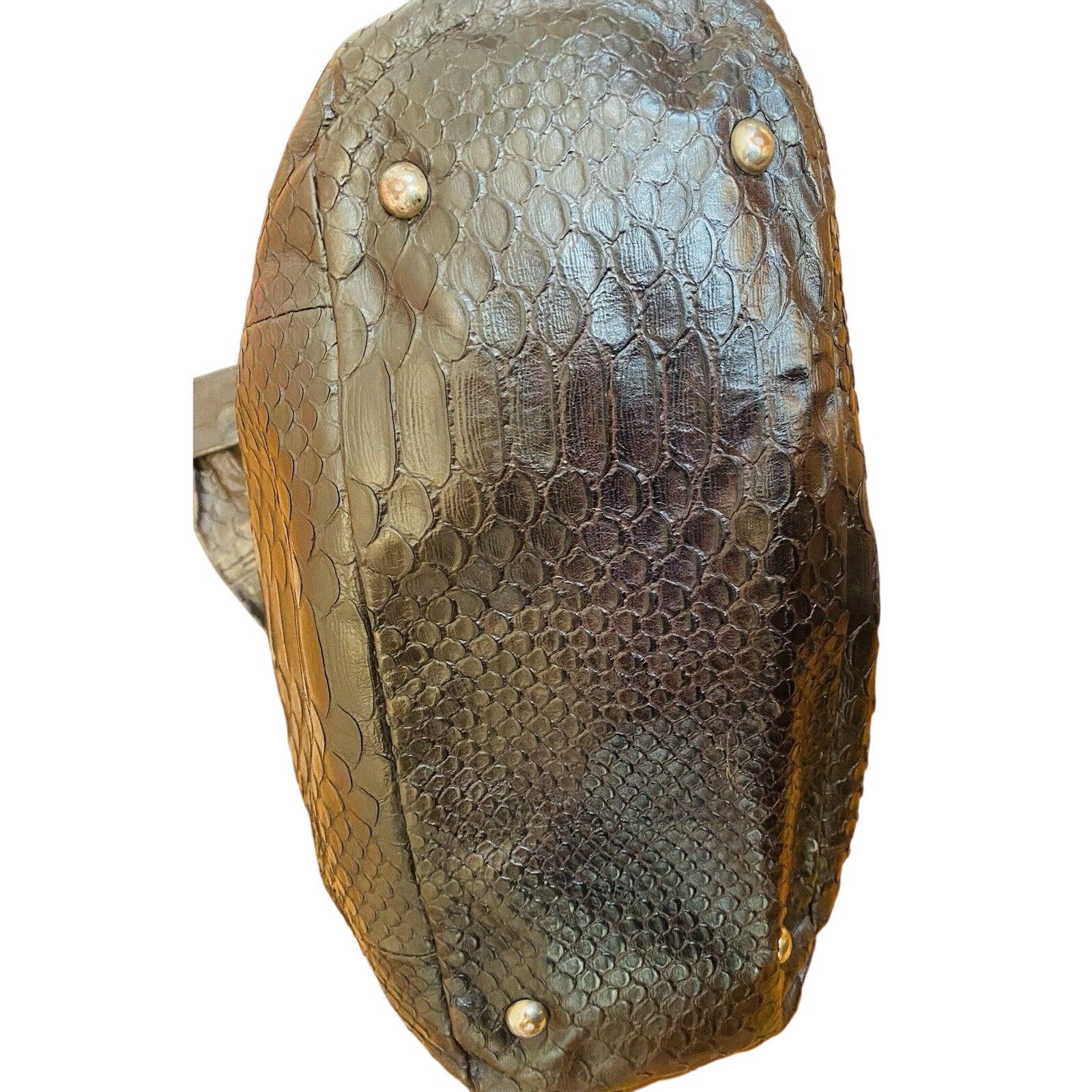 Furla Furla Brown Soft Croc Leather Shoulder Italian Bag Size ONE SIZE - 6 Thumbnail