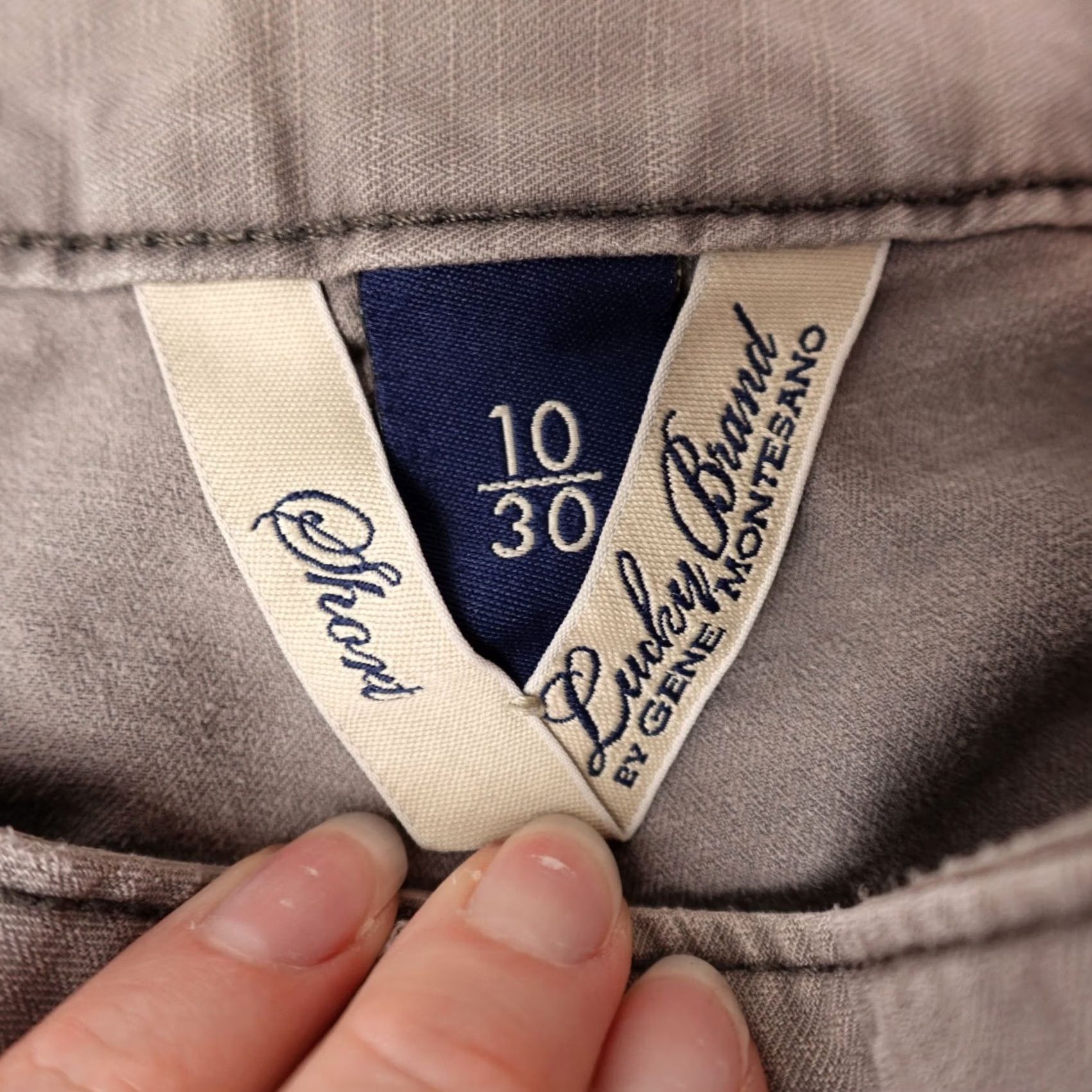 Lucky Brand Luck Brand Shorts Mens 30 Gray Canvas Buckle Grunge Y2K Bermuda Front Flat Front Size US 30 / EU 46 - 2 Thumbnail