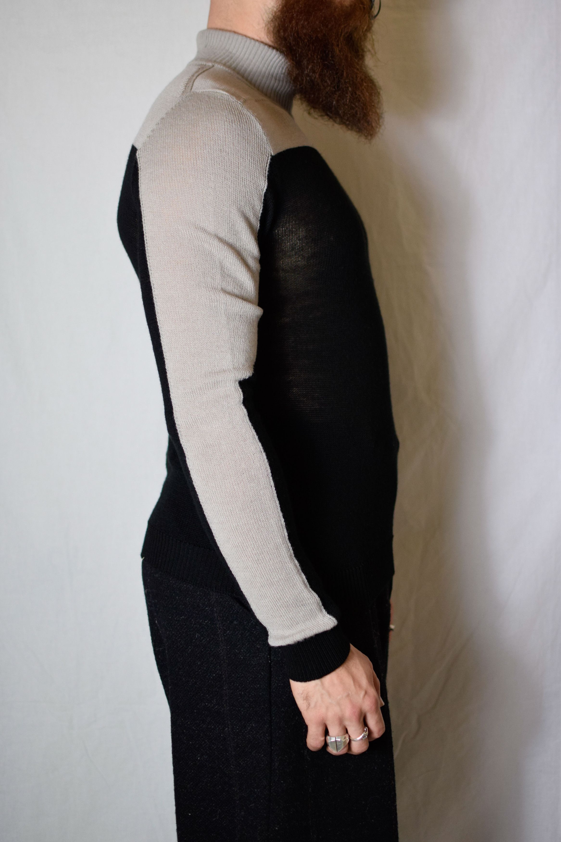 Rick Owens Rick Owens AW22 Color Block Turtleneck - RU02A5642-KNSI Size US M / EU 48-50 / 2 - 5 Thumbnail