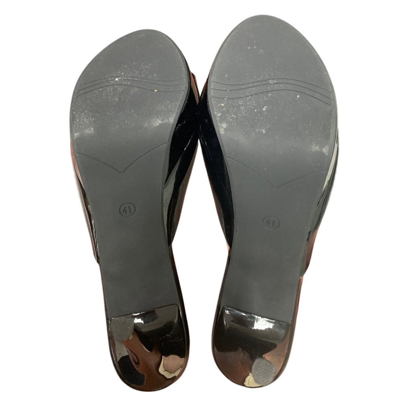 Other Moermashi Women's 8.5 Black Faux Leather Peep Toe Heels Size US 8.5 / IT 38.5 - 6 Thumbnail