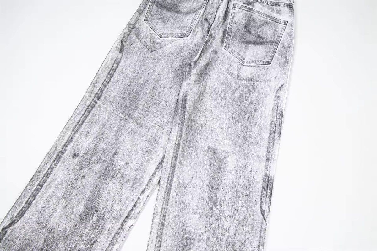 Jean × Vintage Streetwear tie-dye washed dirty white baggy jeans y2k Size US 34 / EU 50 - 7 Thumbnail