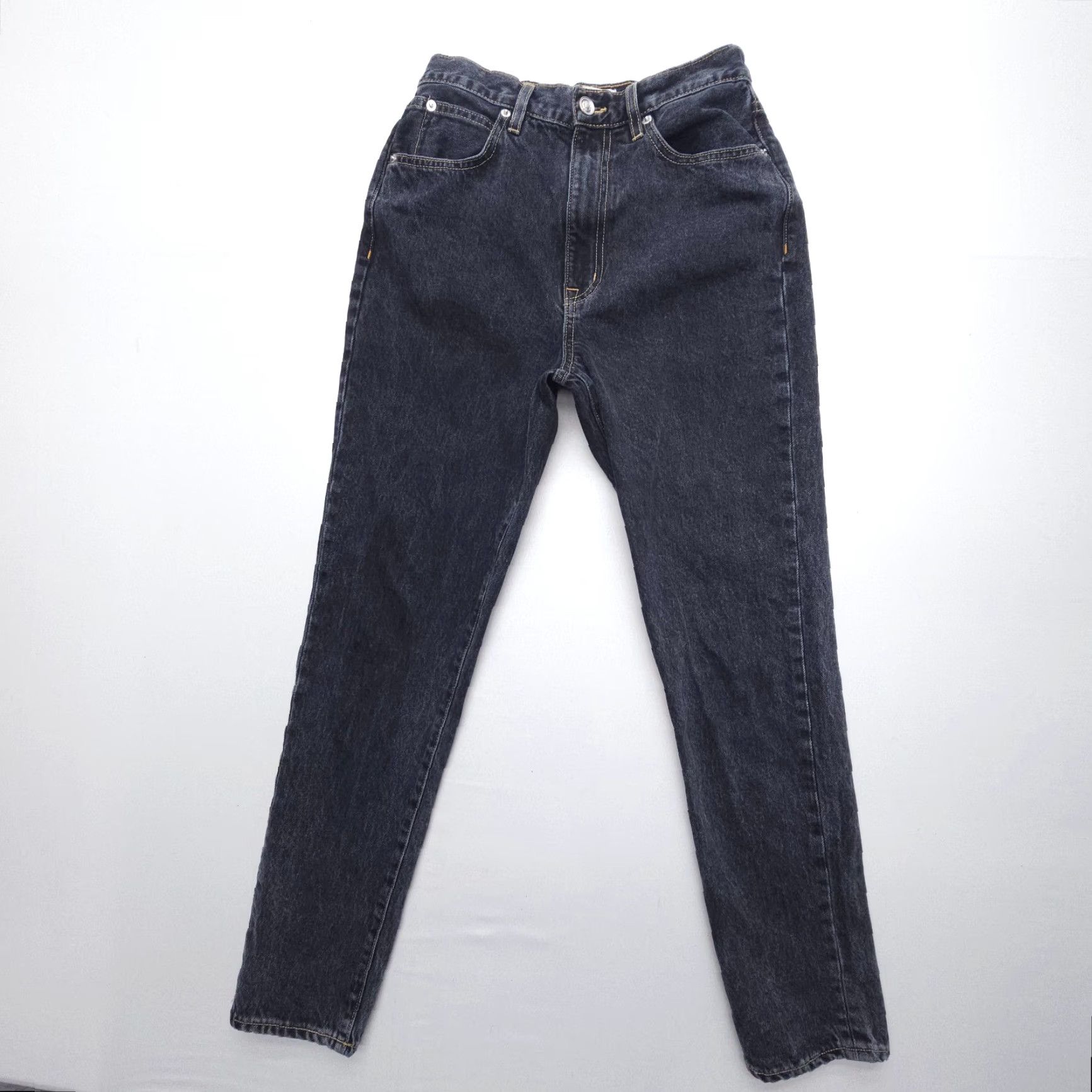 SLVRLAKE SLVRLAKE Beatnik High Rise Slim Jeans Womens 28 Black USA Made 100% Cotton Denim Size 28" / US 6 / IT 42 - 2 Thumbnail