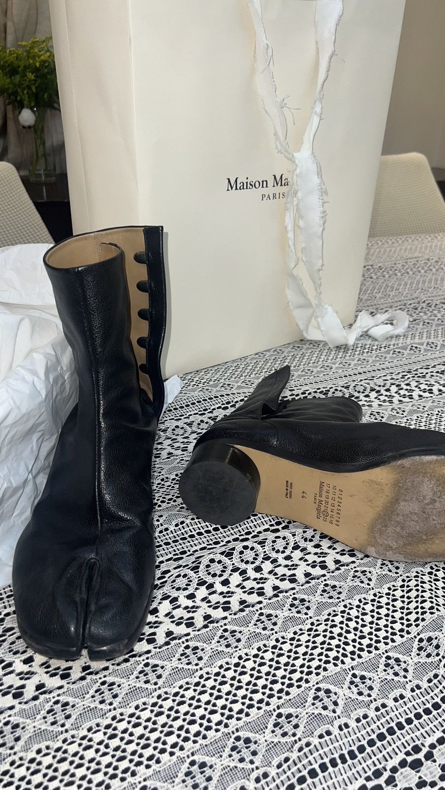 Maison Margiela Margiela Men’s Tabi Camel Leather Chelsea Boots Size US 10 / EU 43 - 10 Thumbnail