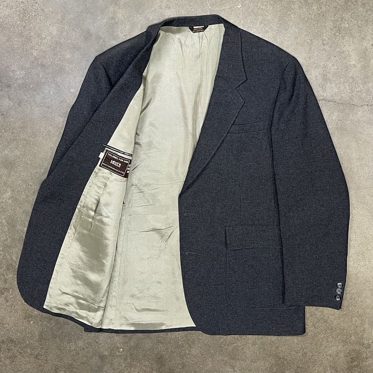 Levi's Vintage Levi's Sportswear 2-Button Lined Blazer Jacket Size 44L - 2 Thumbnail