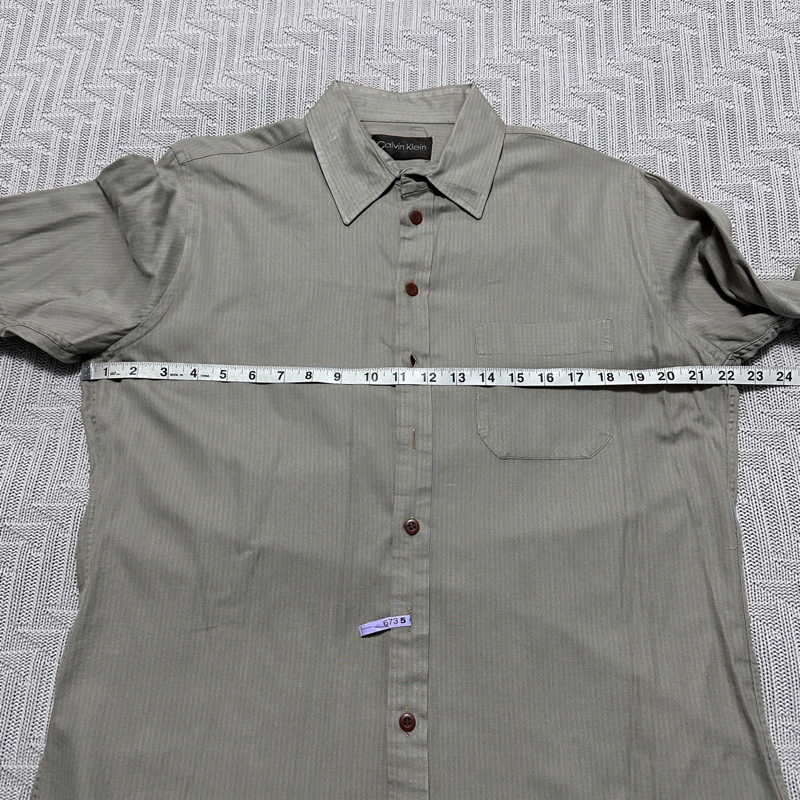 Calvin Klein Calvin Klein beige plaid long sleeve button down size L Size US L / EU 52-54 / 3 - 7 Thumbnail