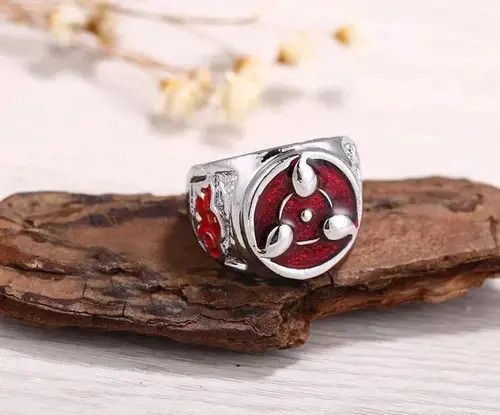 Vintage Ninja Anime Cartoon Sharingan Rings Size ONE SIZE - 7 Thumbnail