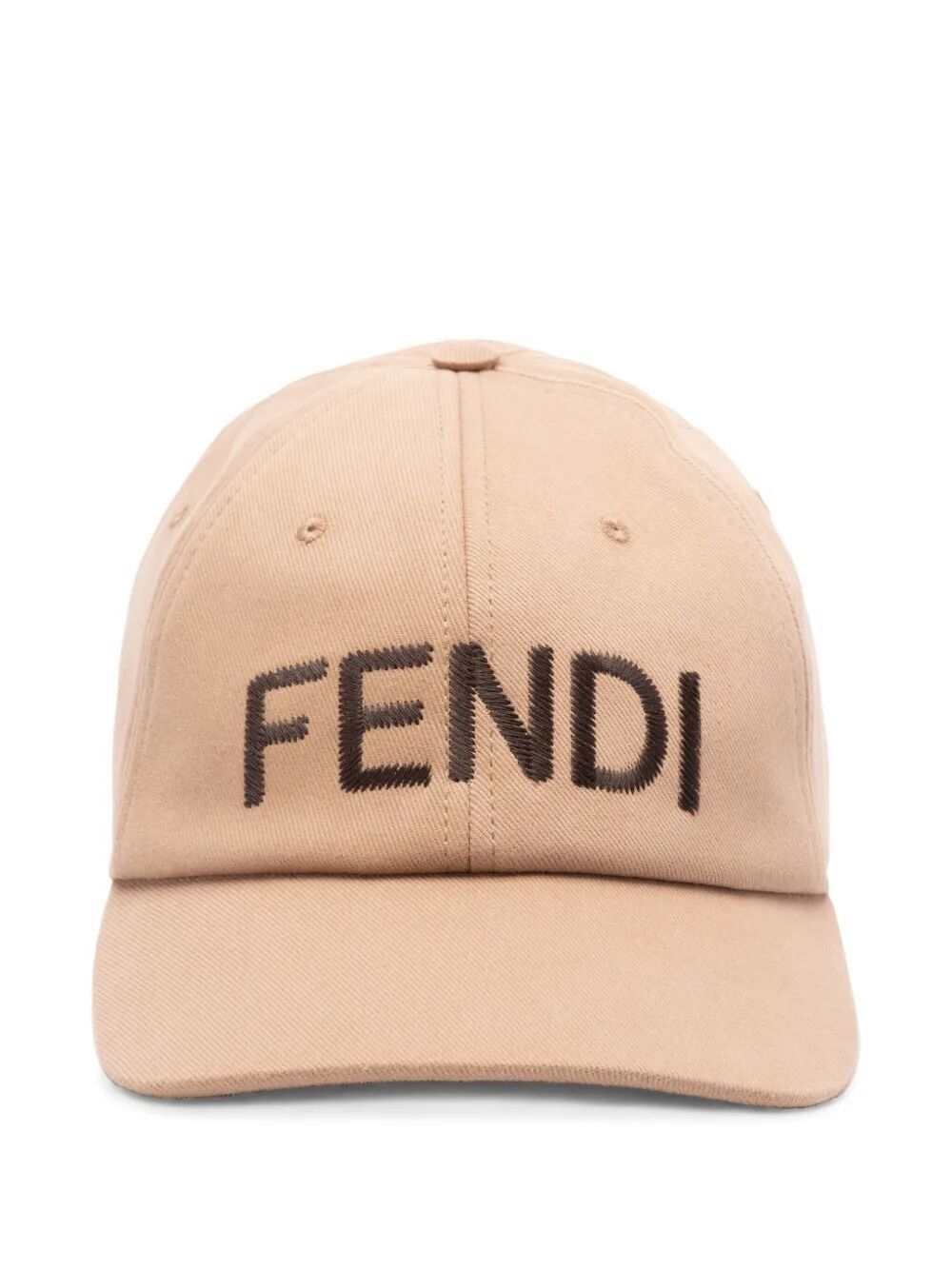 FENDI ROMA EMBROIDERY COTTON BASEBALL CAP