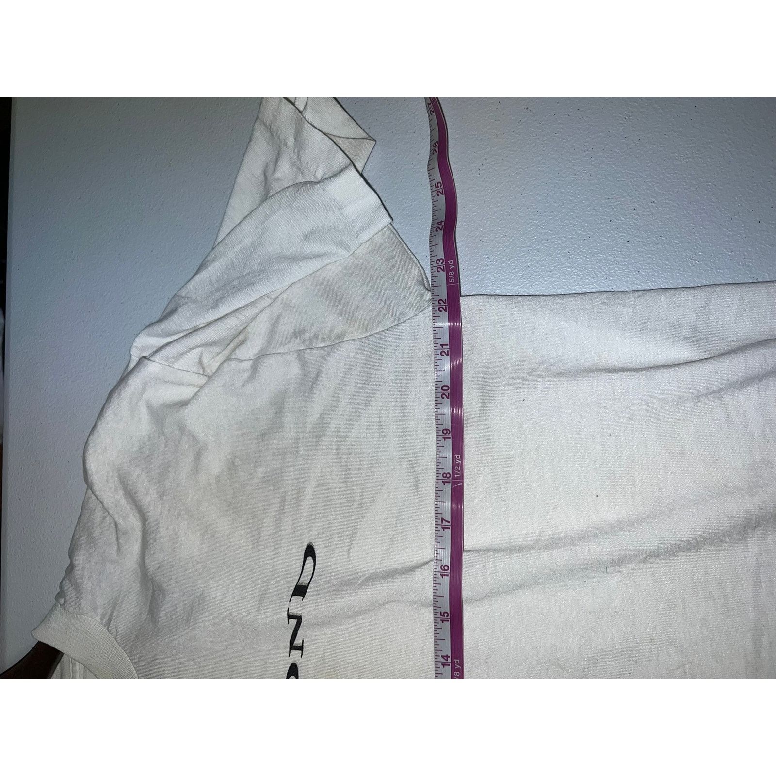 Fruit Of The Loom Vintage Diamond Club Shirt White Stained Worn Thrashed Tee L Size US L / EU 52-54 / 3 - 10 Thumbnail