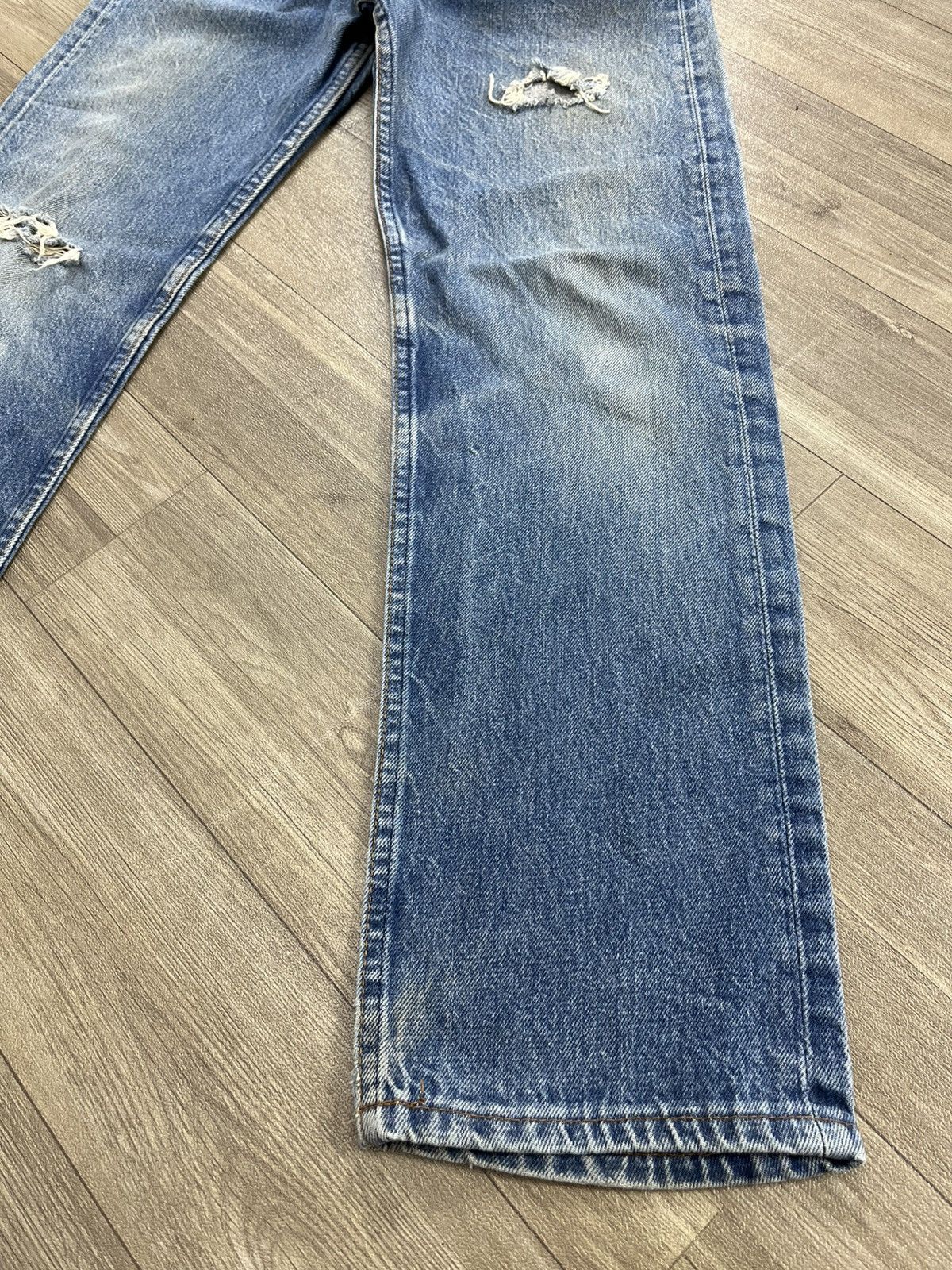 Levi's Vintage Clothing 🇺🇸1970s Vintage Levis 501 LVC 29x32 Distressed Blue Jeans Size US 29 - 13 Thumbnail