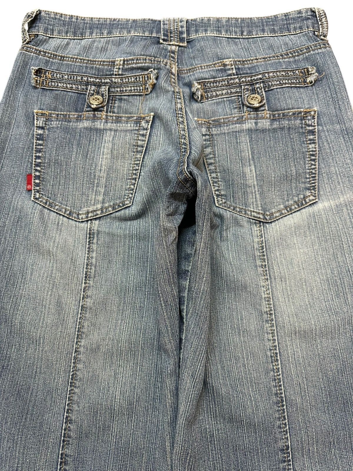 Japanese Brand Vintage Japanese Brand Faded Wash Avant Garde Baggy Jeans Size US 29 - 5 Thumbnail