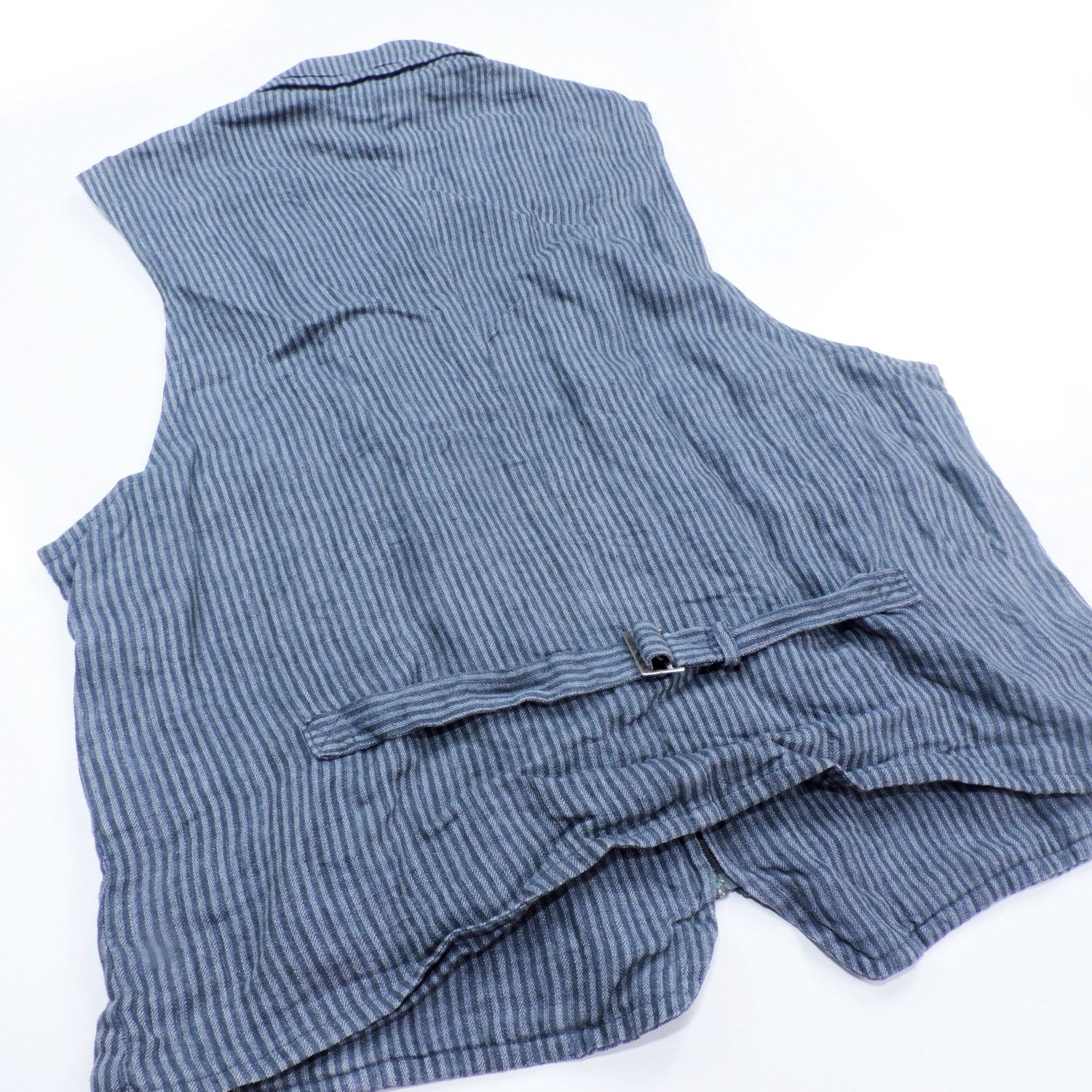 Romeo Gigli ROMEO GIGLI WABASH STRIPED DENIM VEST Size US L / EU 52-54 / 3 - 9 Thumbnail