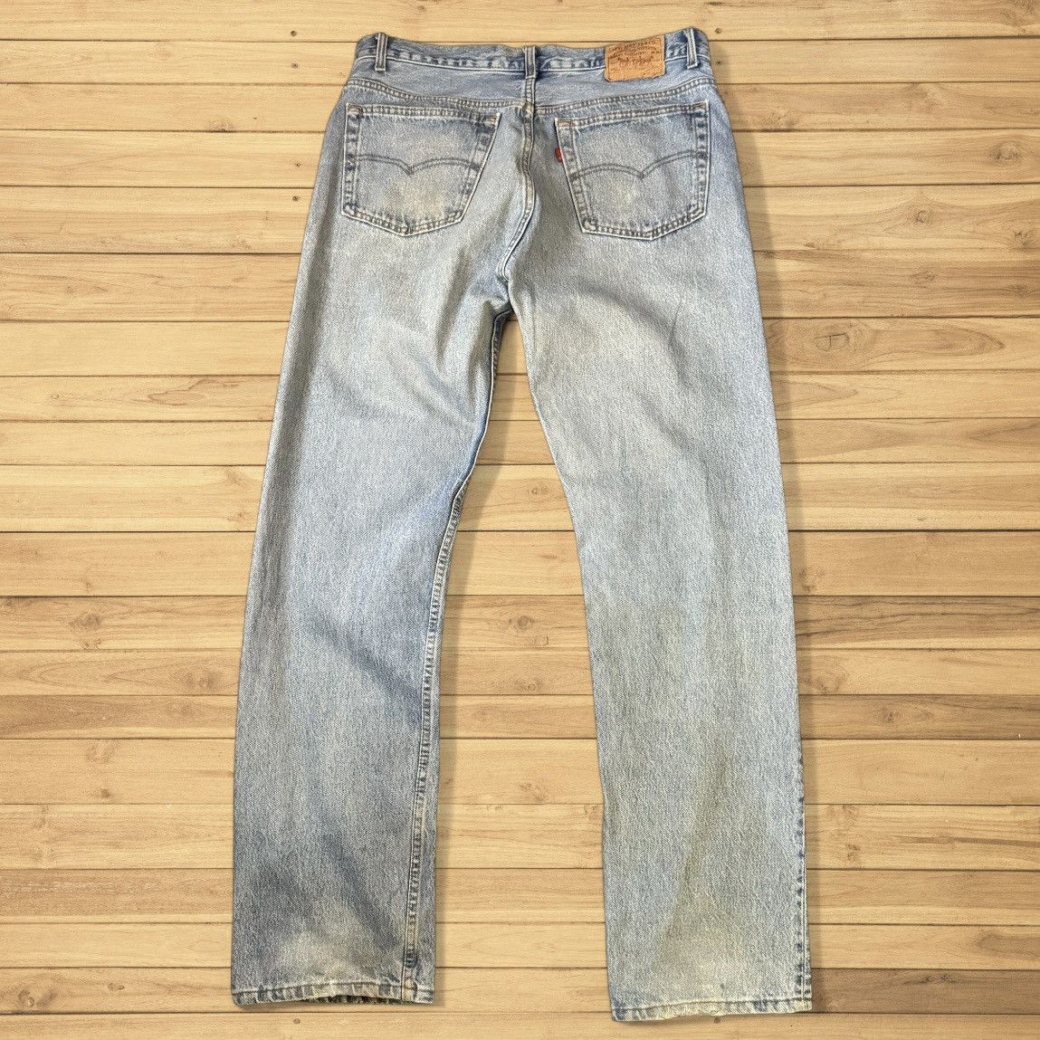 🔥🇺🇸 90s Levis 501 Light Wash Distressed Denim Made in USA