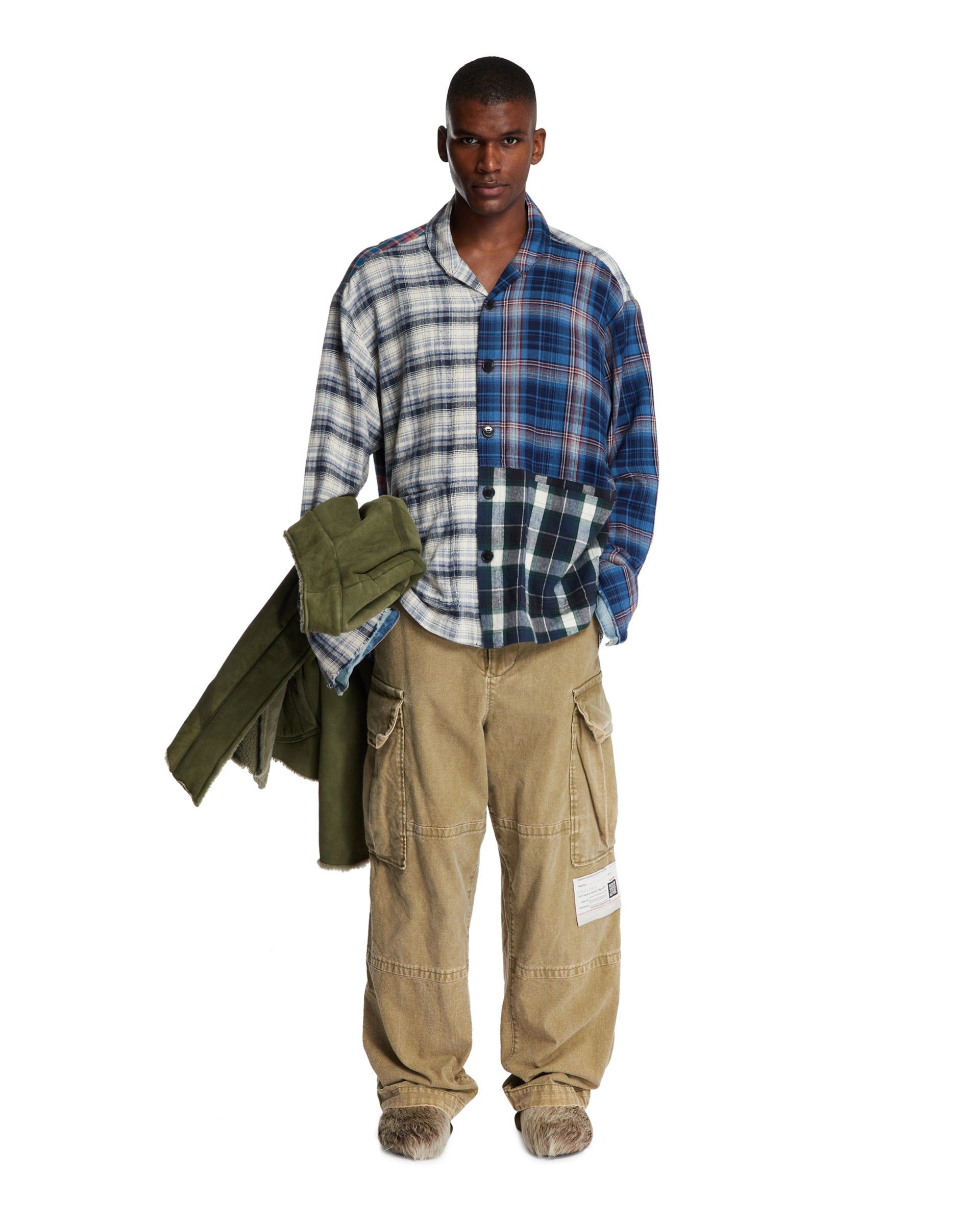 Greg Lauren $1050 Greg Lauren Mixed Plaid Shawl Collar Boxy Jacket Size US L / EU 52-54 / 3 - 5 Thumbnail