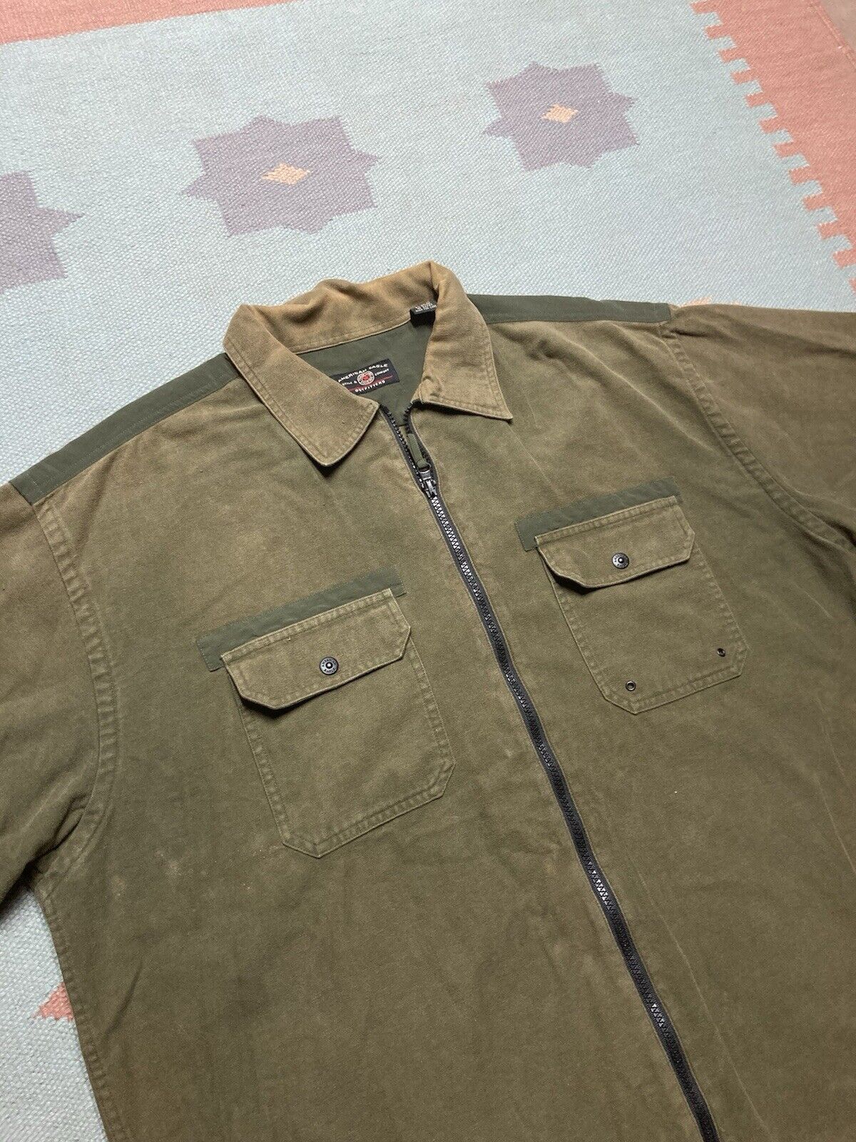 American Eagle Outfitters × Vintage VTG American eagle jacket brushed cotton hunt military XL Size US XL / EU 56 / 4 - 3 Thumbnail