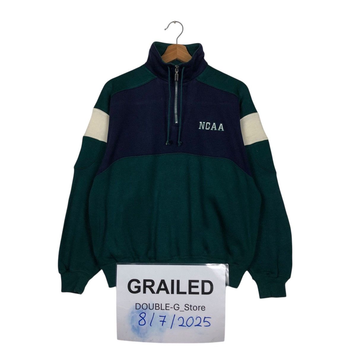 Vintage 📌Vintage Half Zipper Collar Ncaa Descente Big Logo Size US S / EU 44-46 / 1 - 1 Thumbnail