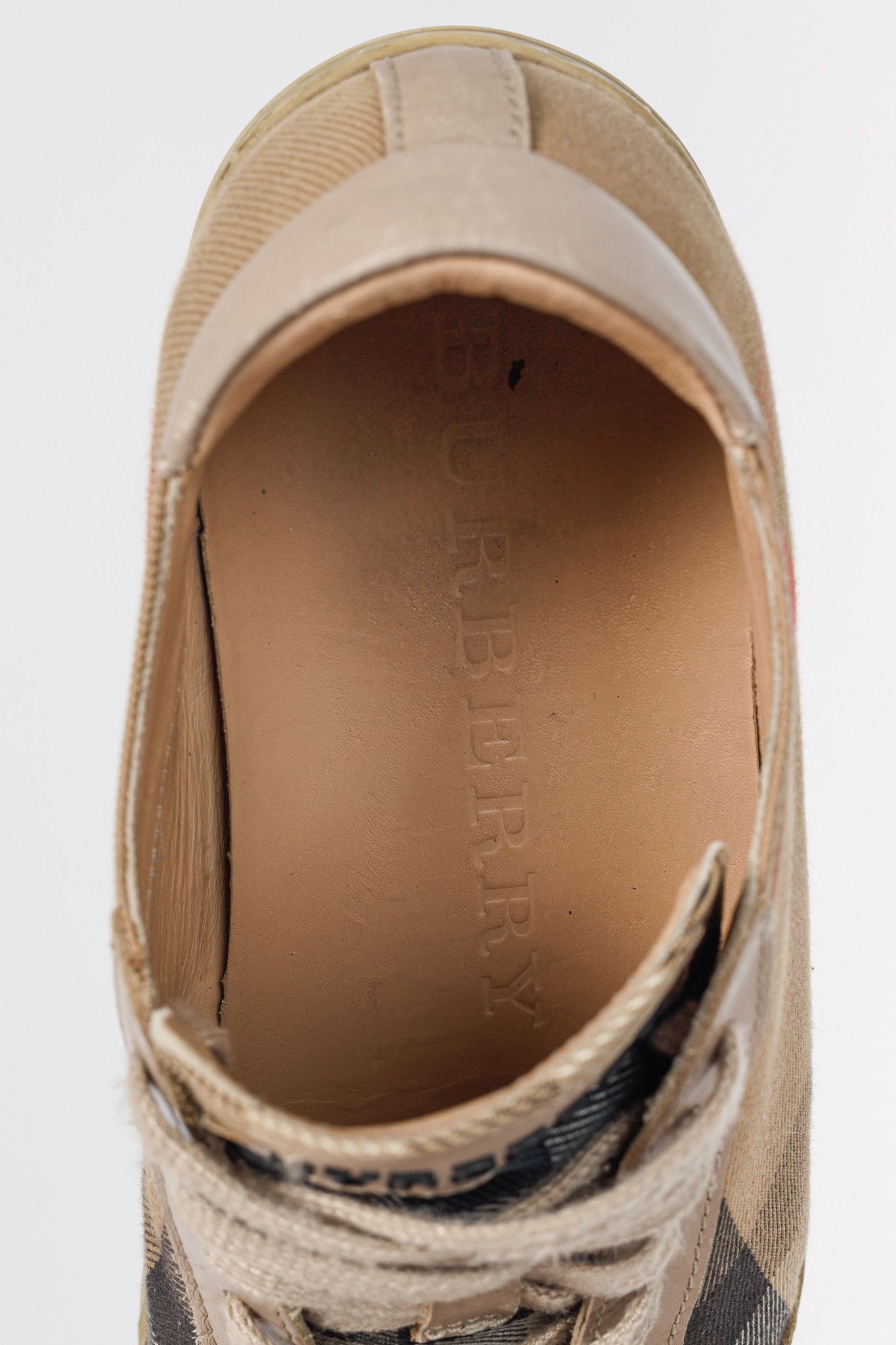 Burberry Burberry Hartfields Check Lace-Up Low-Top Sneakers Size US 5.5 / IT 35.5 - 10 Thumbnail