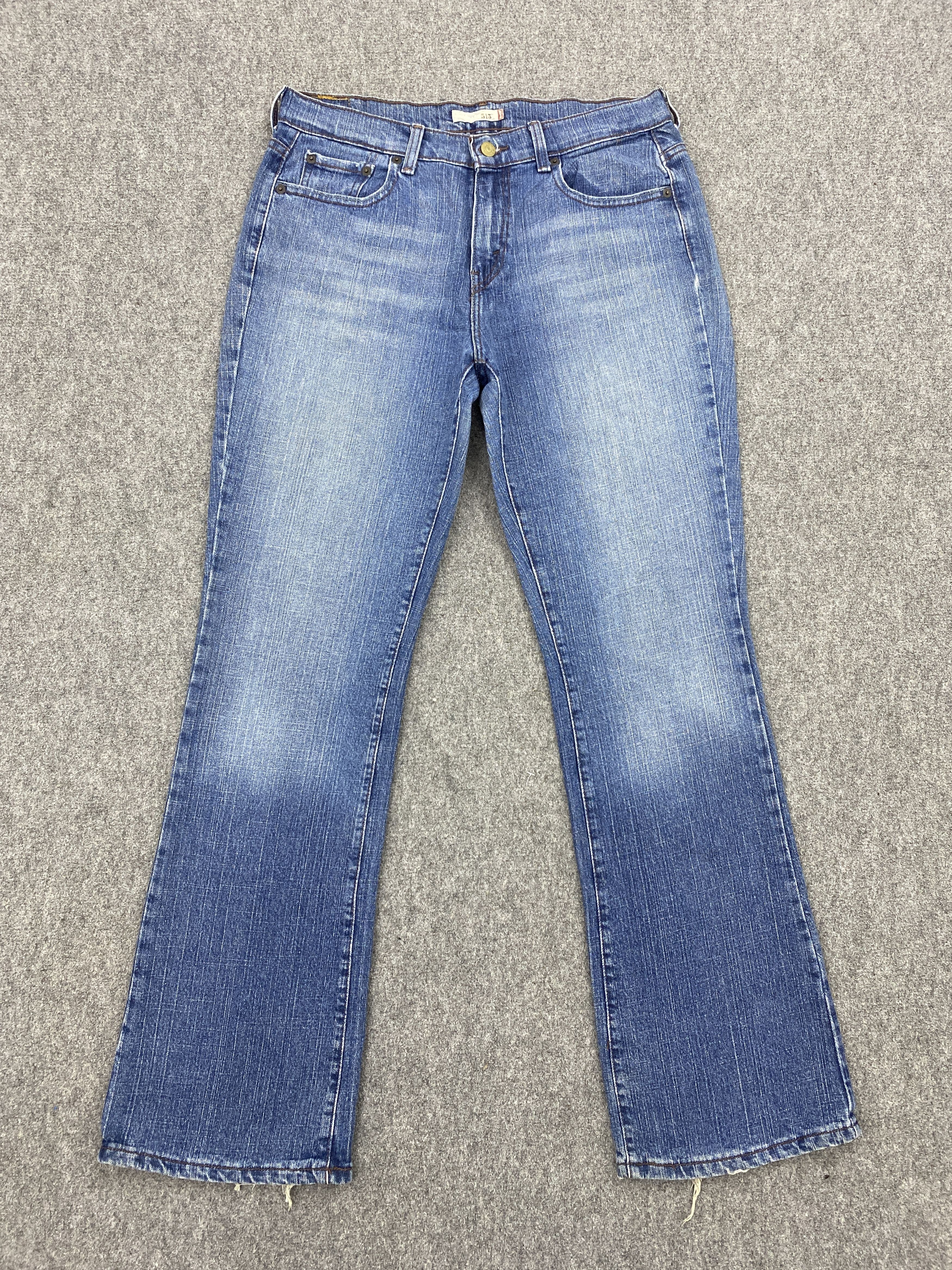 image of Levis 515 Stone Wash Bootcut Jeans in Blue Denim, Men's (Size 33)