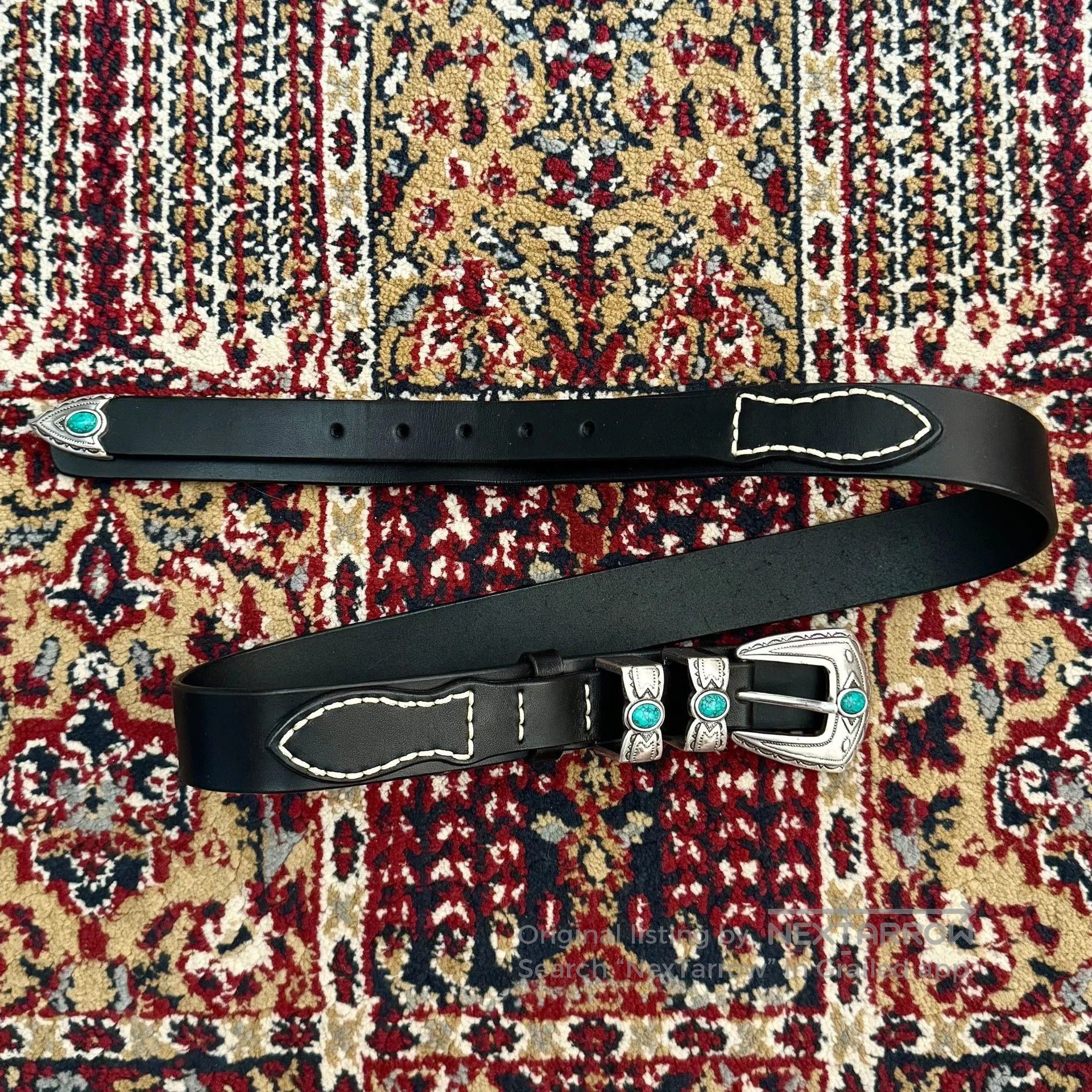 Vintage Vintage Turquoise American Western Belt. Size ONE SIZE - 1 Thumbnail