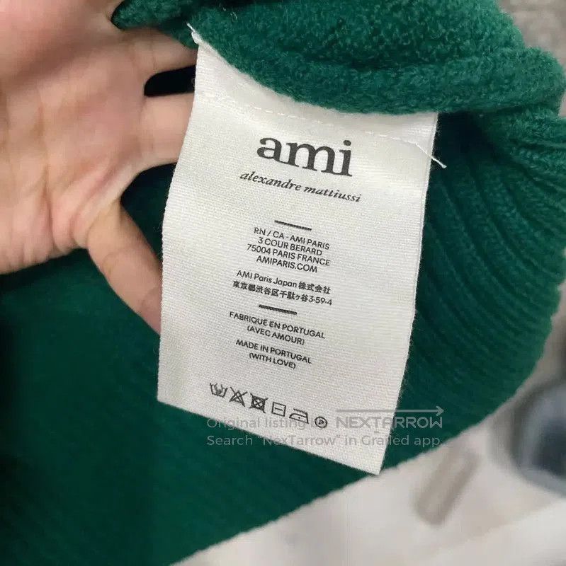 AMI AMI Green Wool Long Sleeve Cardigan . Size M / US 6-8 / IT 42-44 - 7 Thumbnail