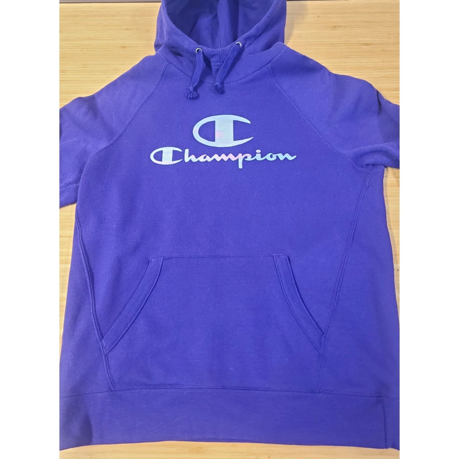 Champion Champion Womens Purple Long Sleeve Pullover Hoodie Sweatshirt Size Medium Size M / US 6-8 / IT 42-44 - 2 Thumbnail