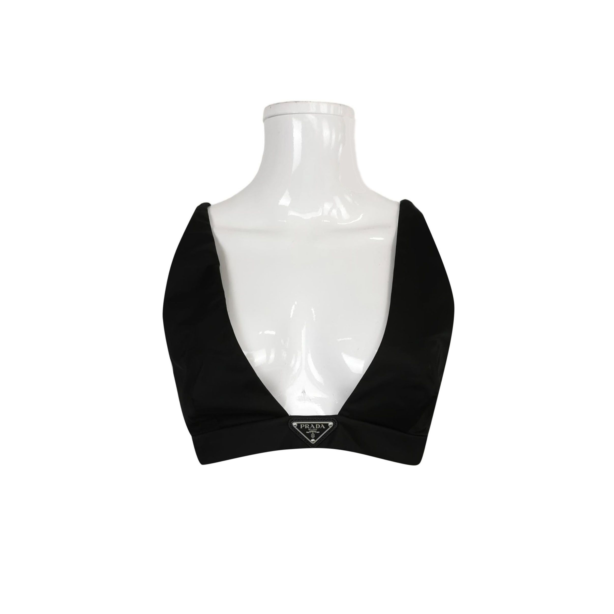 Prada Prada Re-Nylon Logo Plaque Crop Top Size 44 Size M / US 6-8 / IT 42-44 - 1 Thumbnail