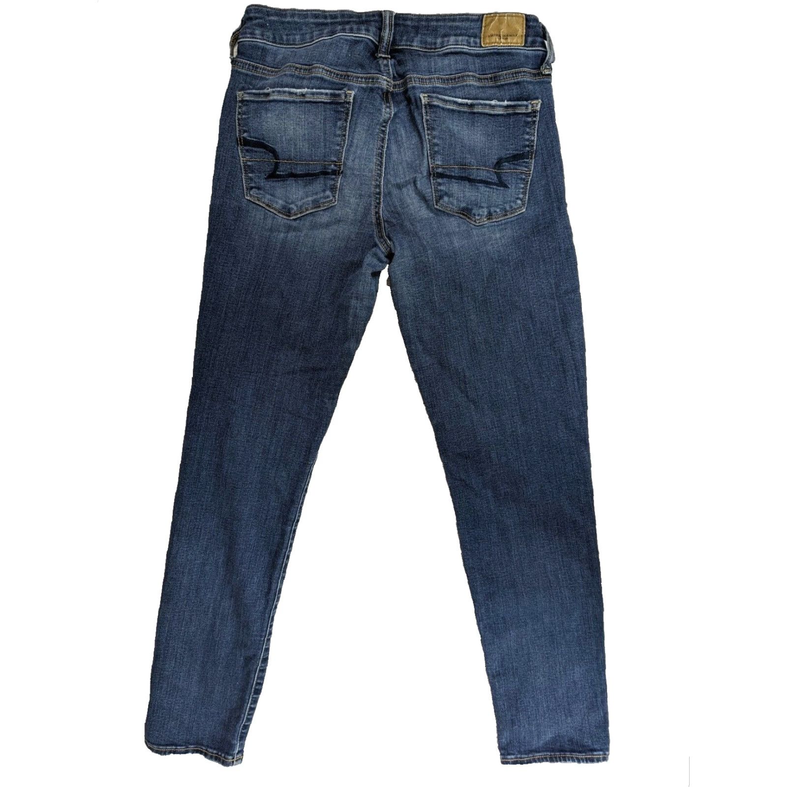 American Eagle Outfitters VINTAGE American Eagle Outfitters Jeans Women's Size 8 Blue Super Stretch Skinny Reg M5J 5-Pocket Design Size 30" / US 8 / IT 44 - 2 Thumbnail