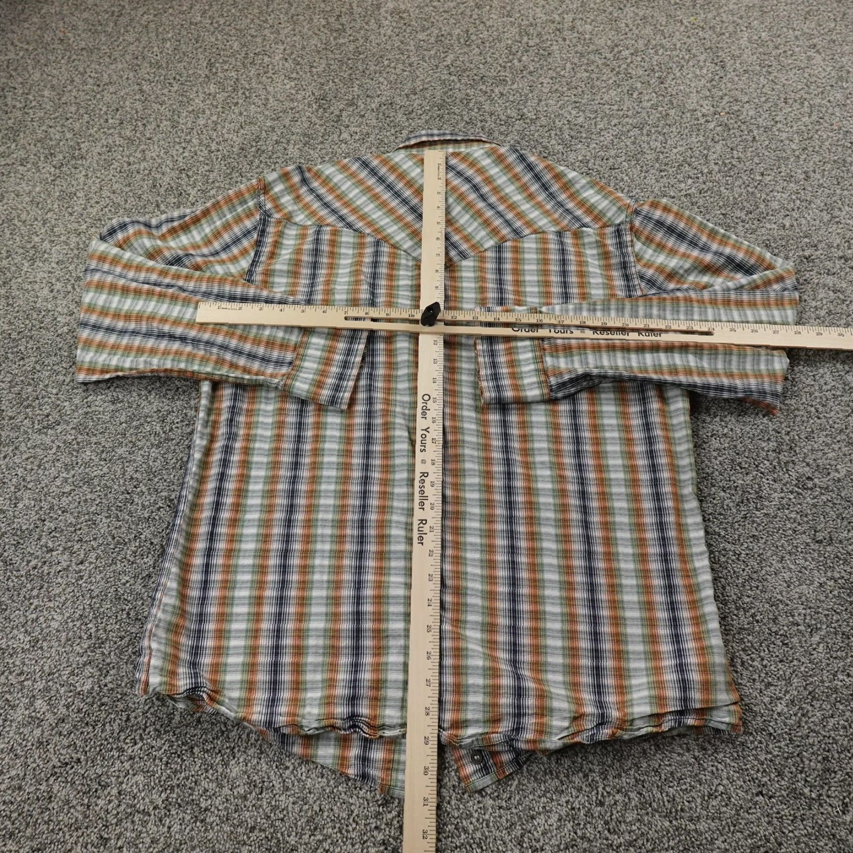 Vintage Cinch Shirt Mens Large Plaid Sawtooth Western Pearl Snap Up Cowboy Rodeo Ranch Size US L / EU 52-54 / 3 - 6 Thumbnail