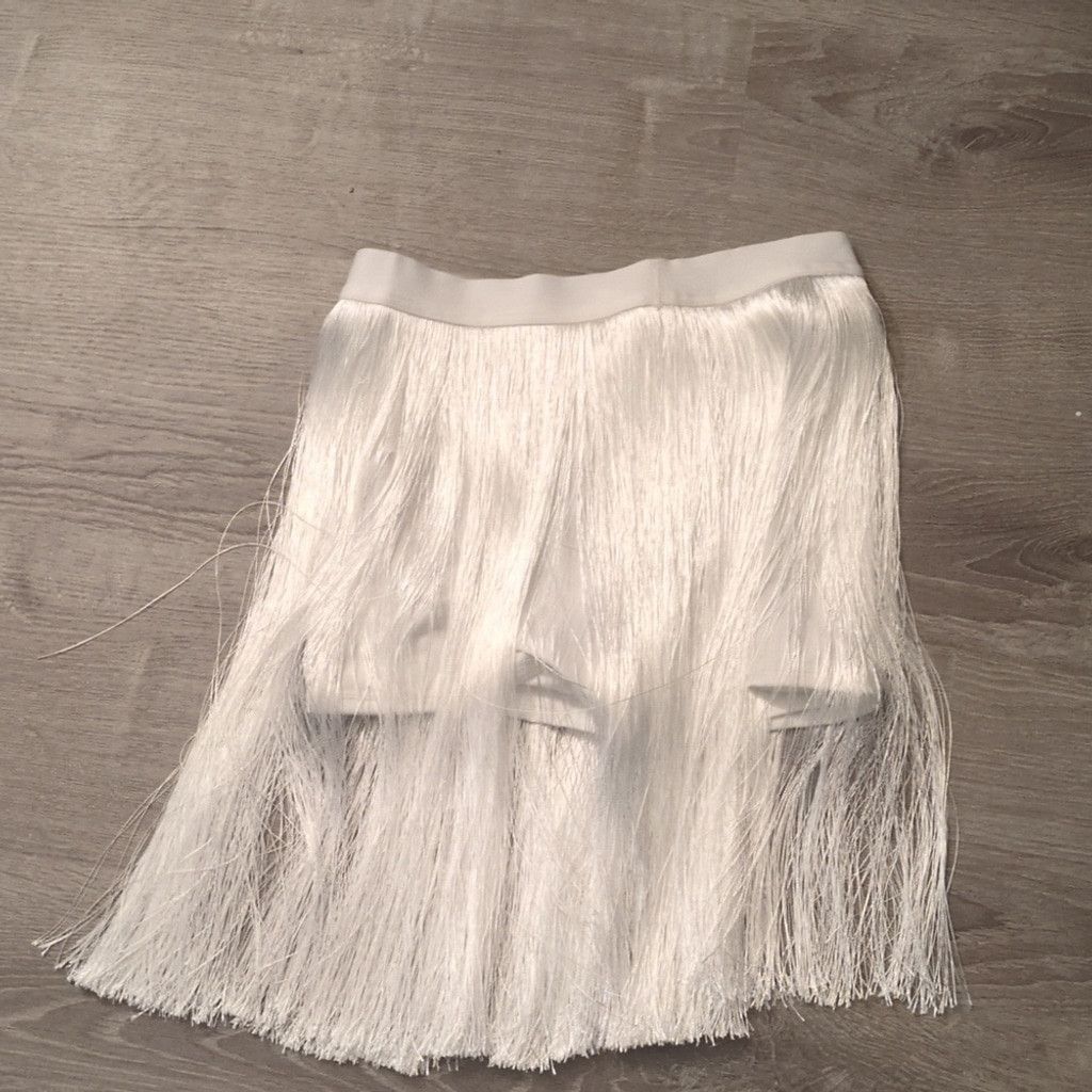 Other Halara High Waisted 2-in-1 Side Pock Fringe Midi Skirt med Size 24" / US 00 / IT 34 - 4 Thumbnail