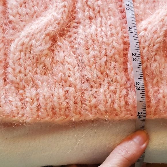 Vintage Vintage Handmade Cable Knit Light Pink Button-down Sz. L Swe Size L / US 10 / IT 46 - 9 Thumbnail