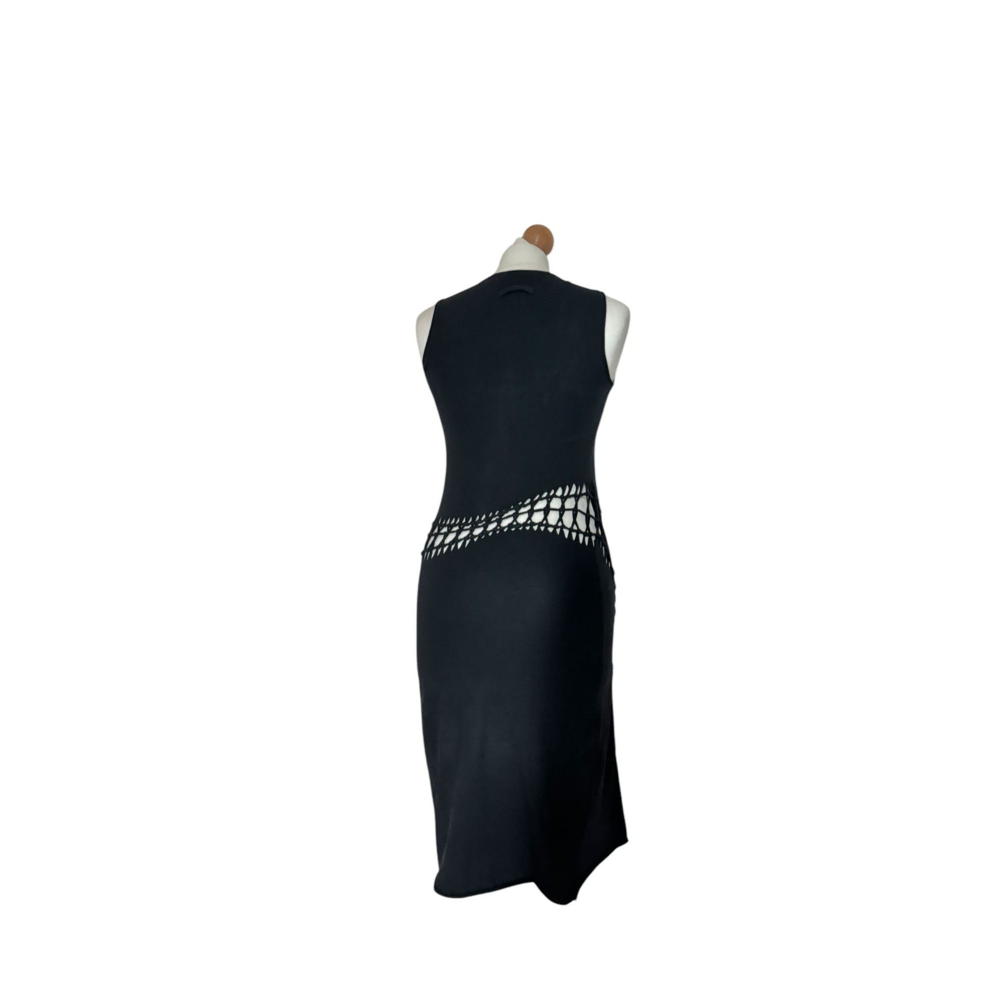 Jean Paul Gaultier Vintage SS 2001 Ajouré Black Dress Size M / US 6-8 / IT 42-44 - 5 Thumbnail