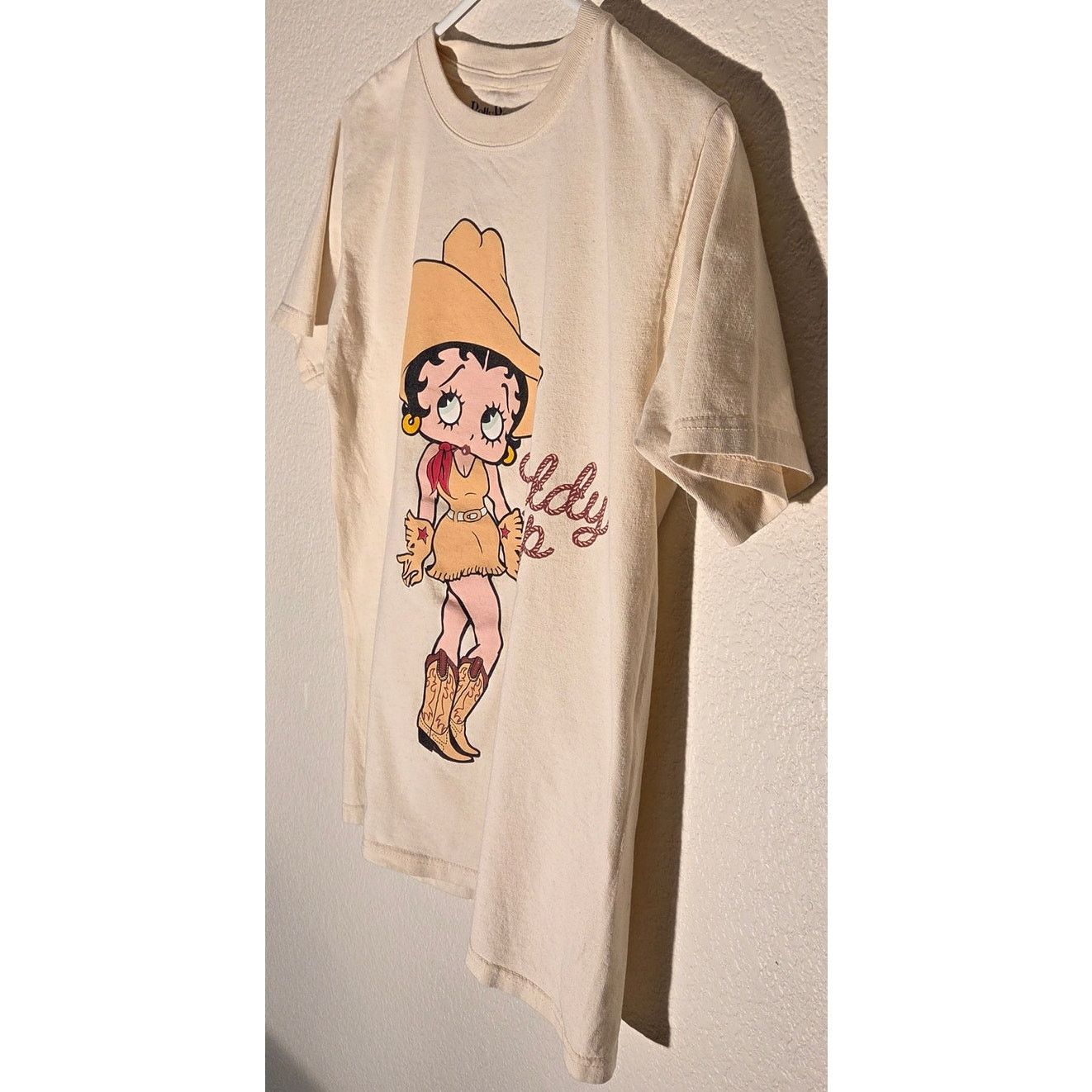 Disney Betty Boop Cowgirl Cream T-Shirt - Women's Small Size S / US 4 / IT 40 - 5 Thumbnail