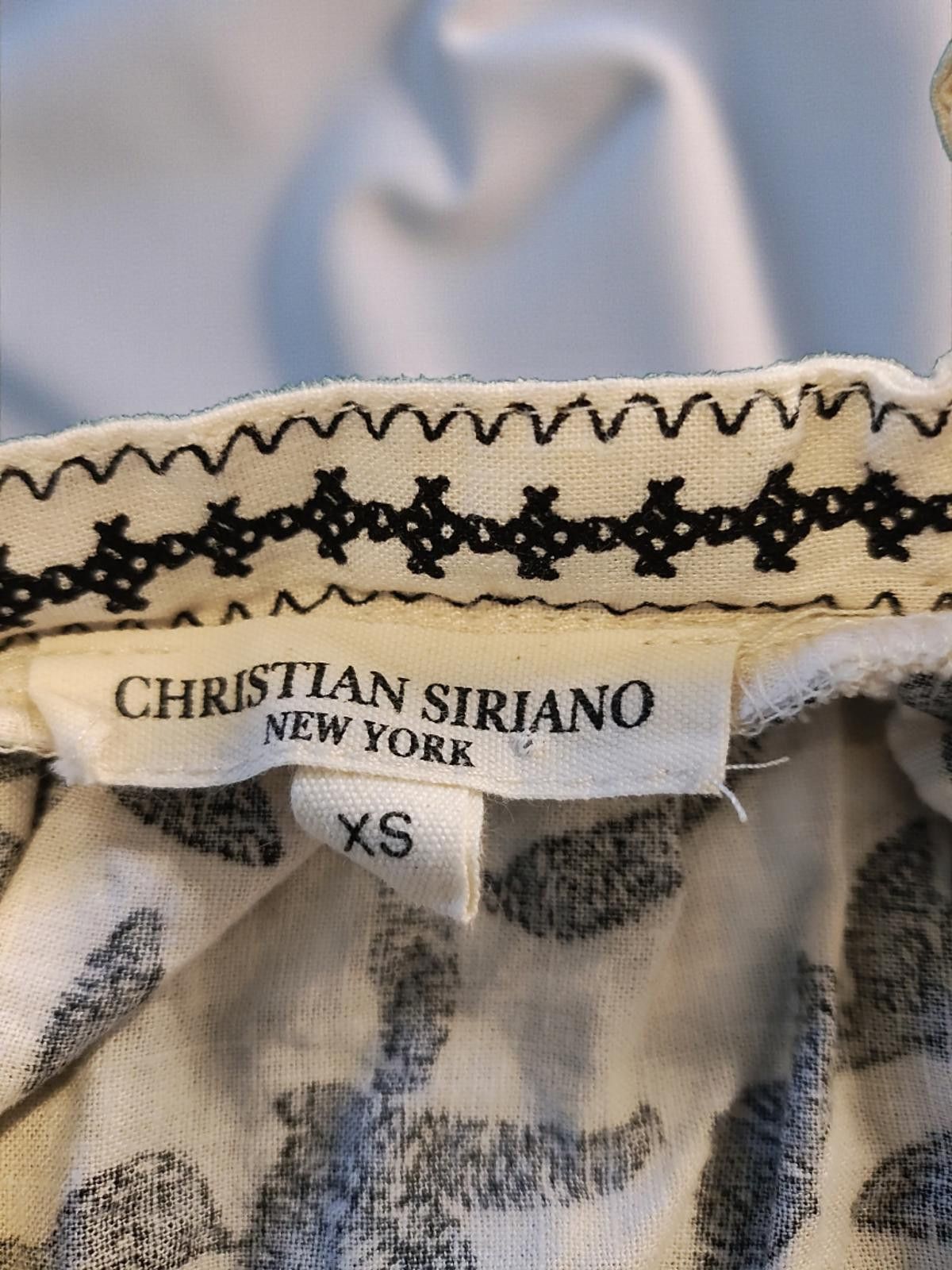 Christian Siriano Christian Siriano Women's Embroidered Peasant Blouse XS Size XS / US 0-2 / IT 36-38 - 7 Thumbnail