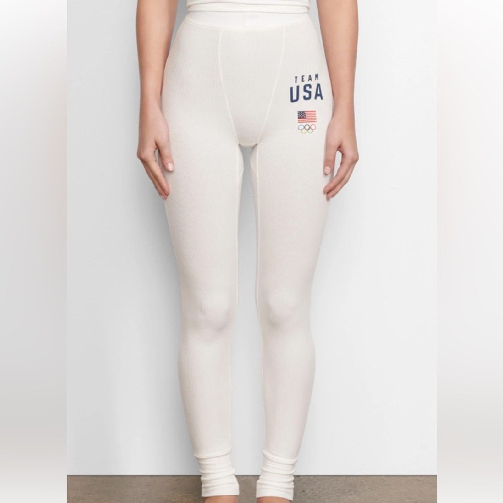 SKIMS Team USA Olympic Rib Leggings White Size XS