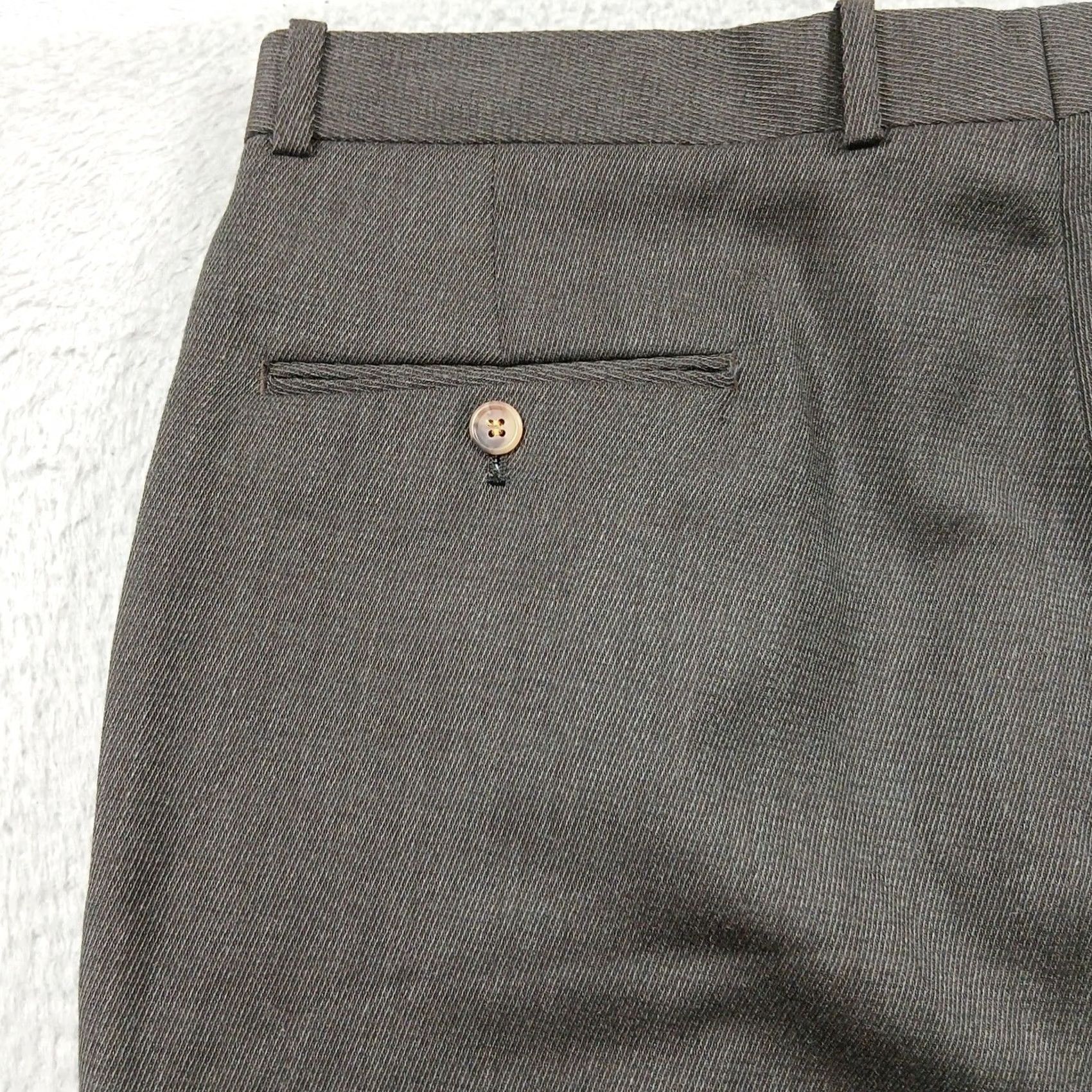 Vintage VINTAGE Cesarani Pleated Dress Pants Mens 36R Gray Pinstripe Wool Blend EUC Size US 36 / EU 52 - 7 Thumbnail